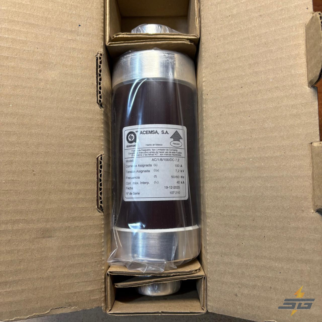 FUSIBLE ACEMSA AC/1/8/100/DC-7,2 3 PIEZAS