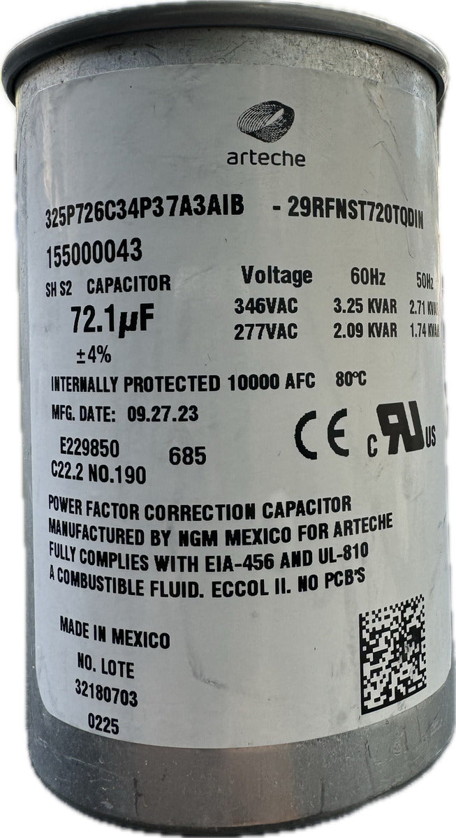 CAPACITOR ARTECHE 72.1 MF