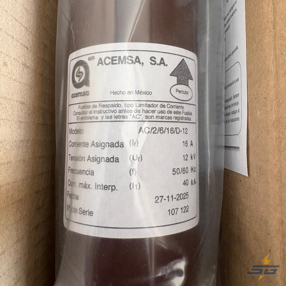 FUSIBLE ACEMSA AC/2/6/16/D-12