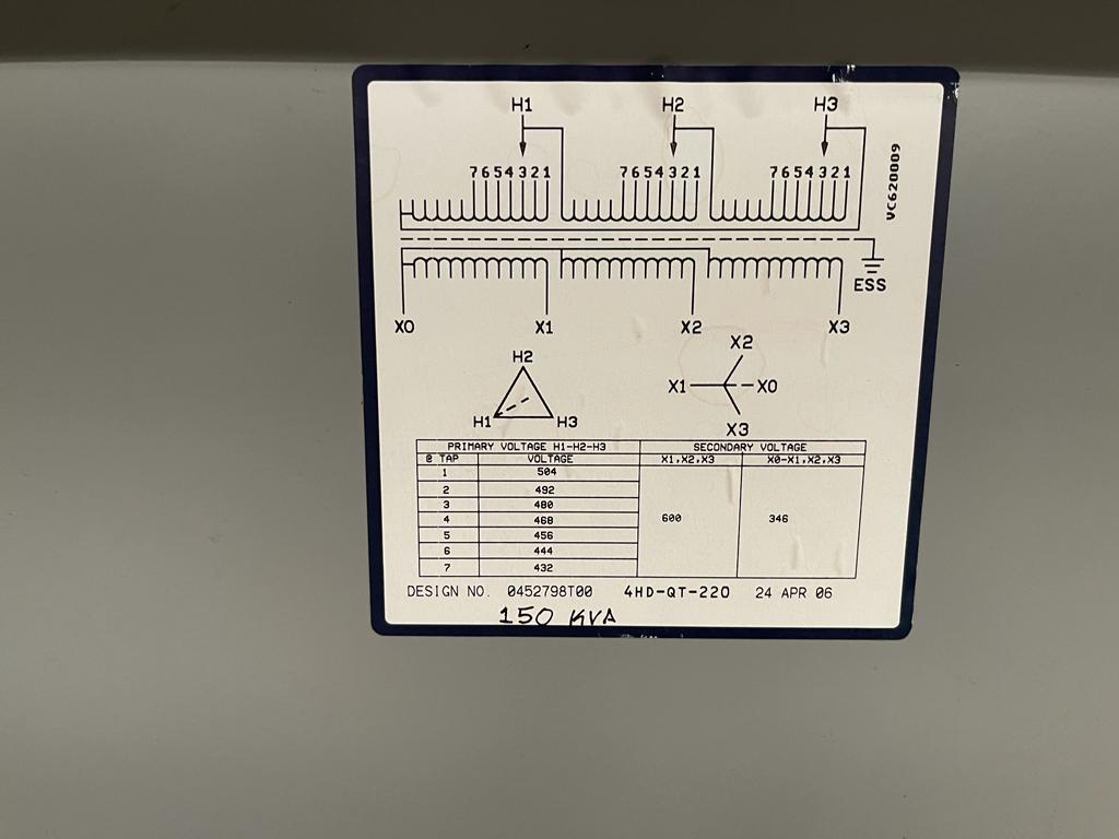 Transformador 150 KVA Emerson T1193H150S