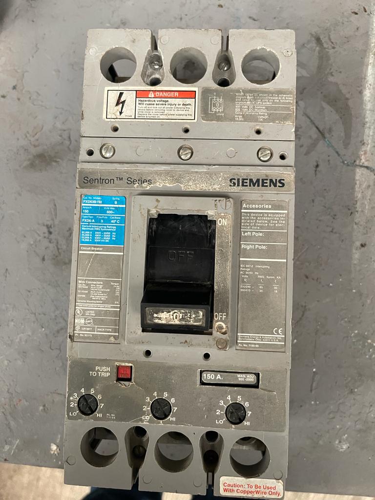 Interruptor Siemens FXD63B150