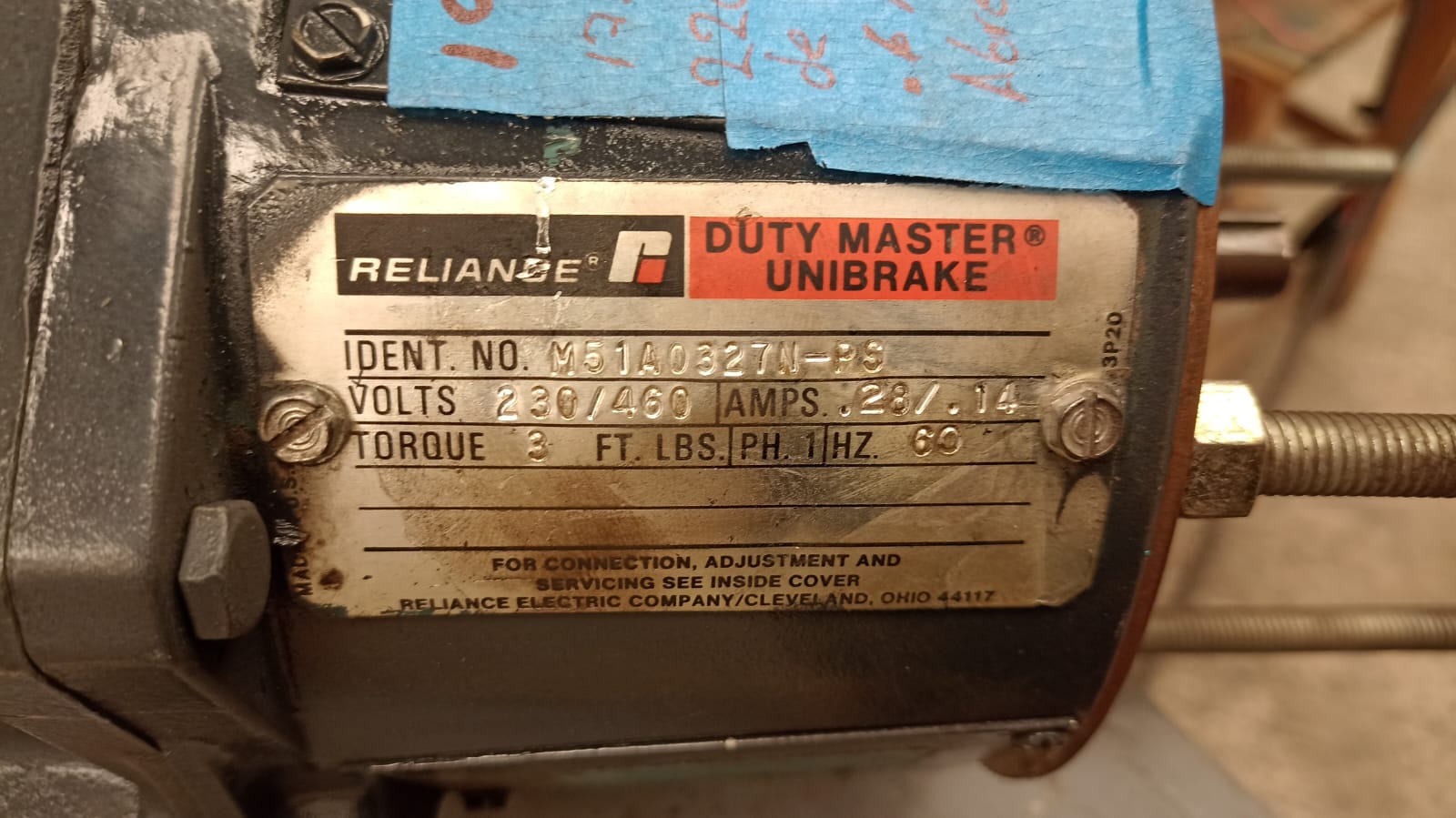 Freno de Corriente Alterna Reliance Electric M51A0327N-PS