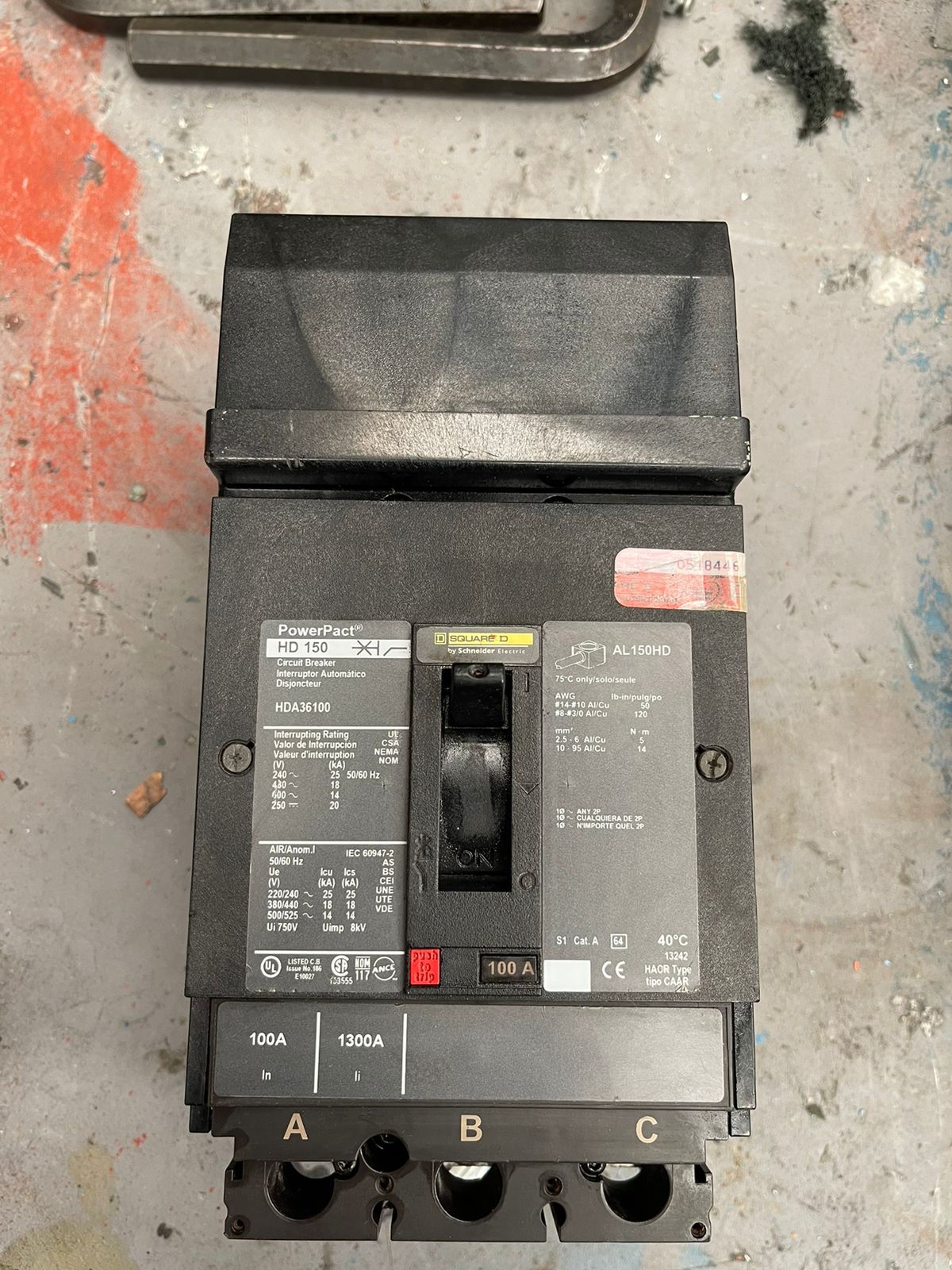 Interruptor Square D HDA36100
