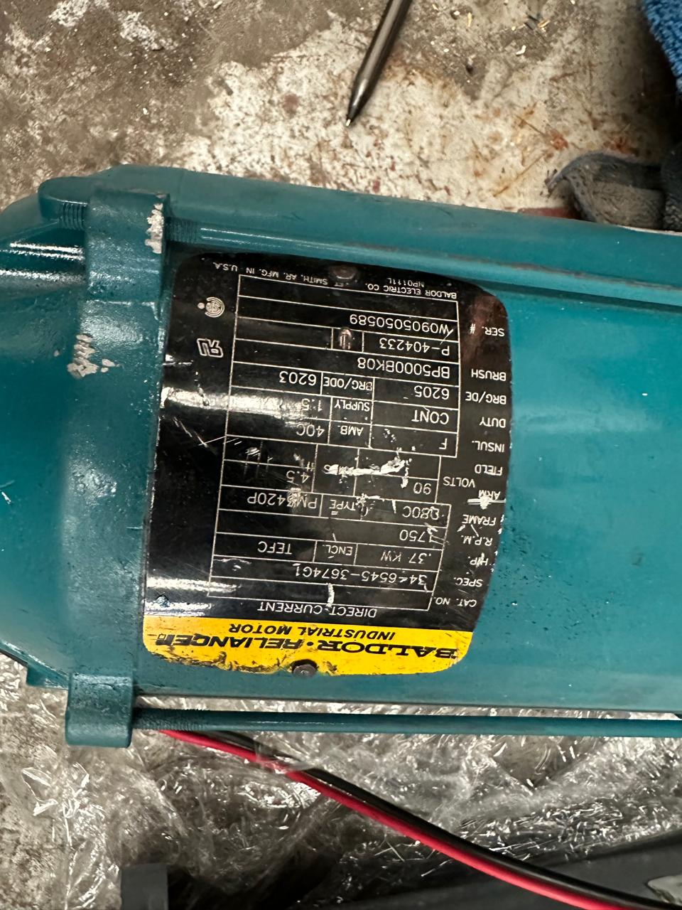 Motor de Corriente Directa 0.37 KW Baldor 34-6545-3674G1