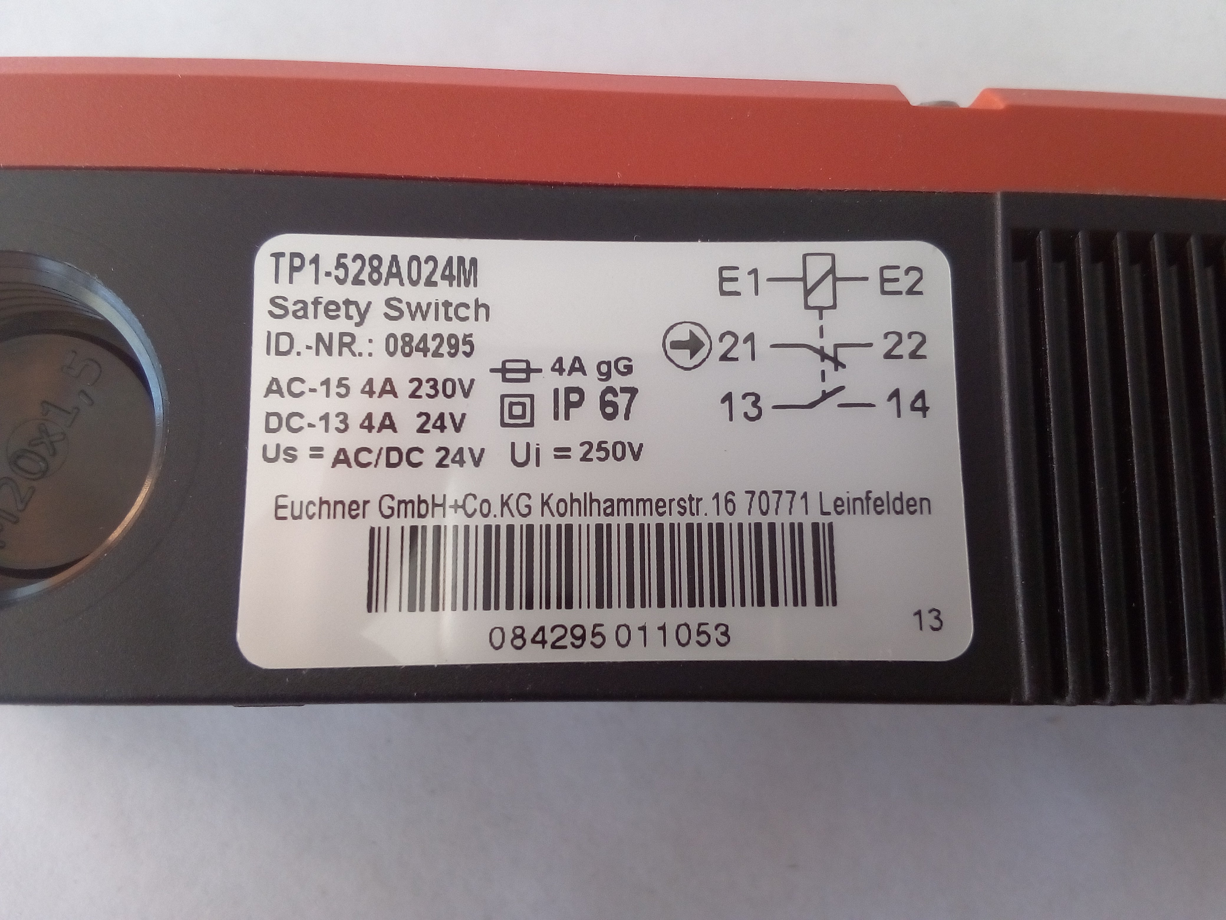 Interruptor de Seguridad Euchner TP1-528A024M