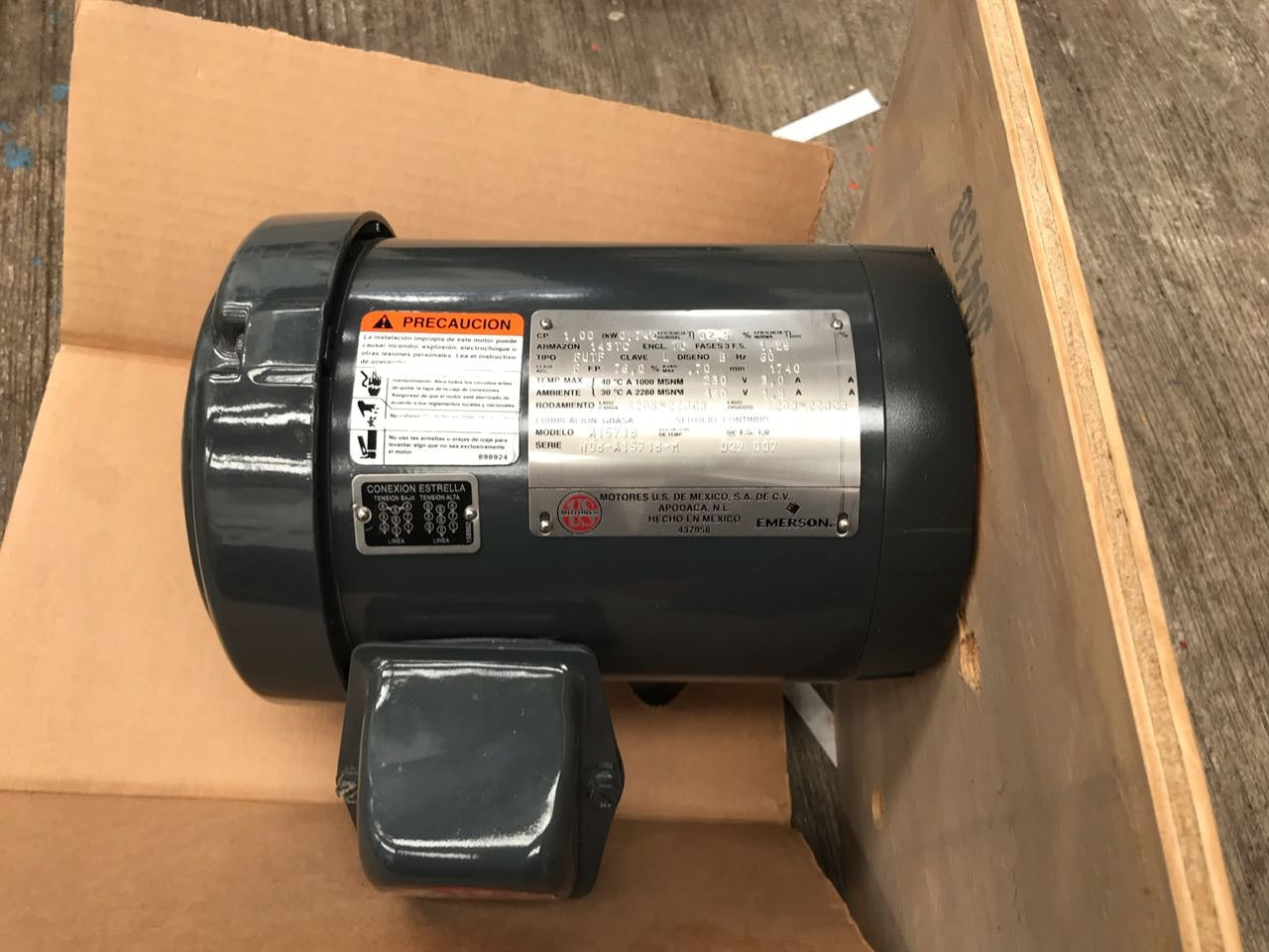 Motor de Corriente Alterna 1 HP US Motors A15718