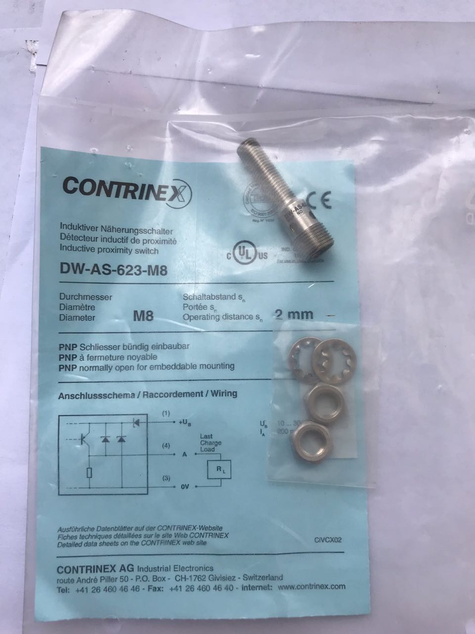 Sensor Contrinex DW-AS-623-M8