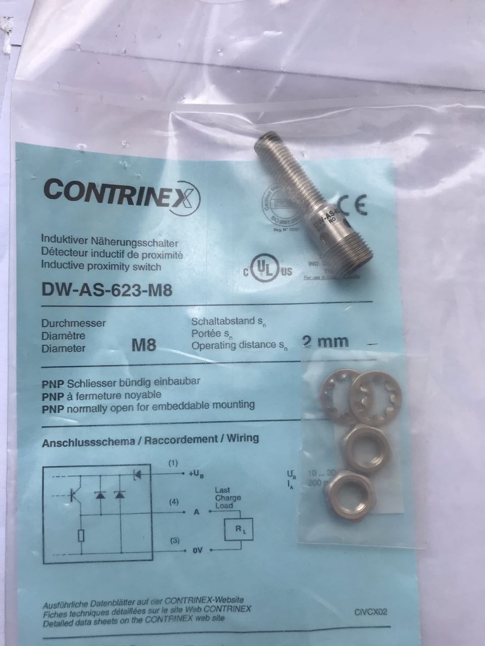 Sensor Contrinex DW-AS-623-M8