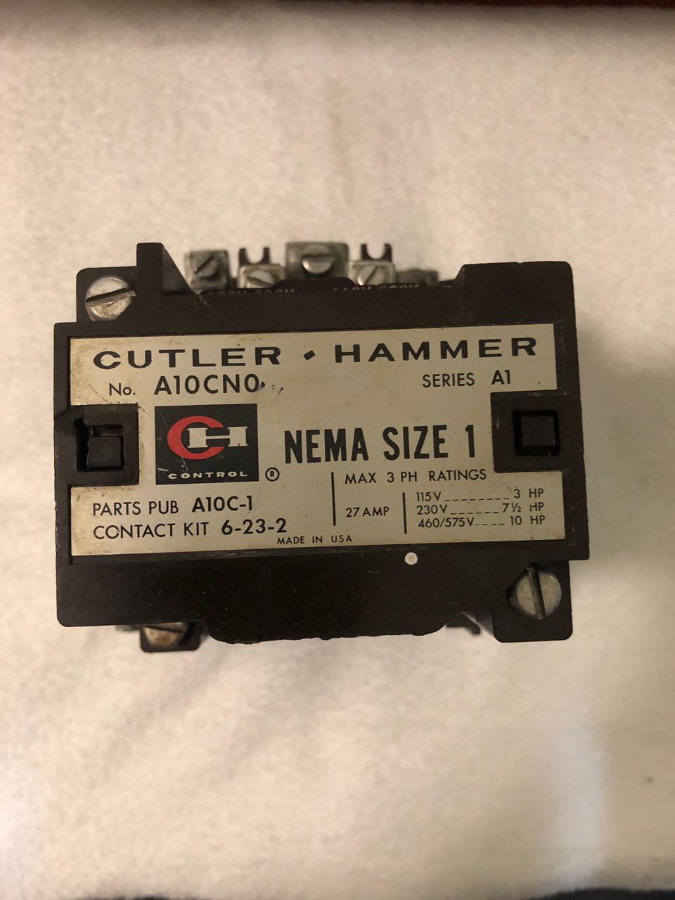 Contactor Cutler Hammer A10CN0