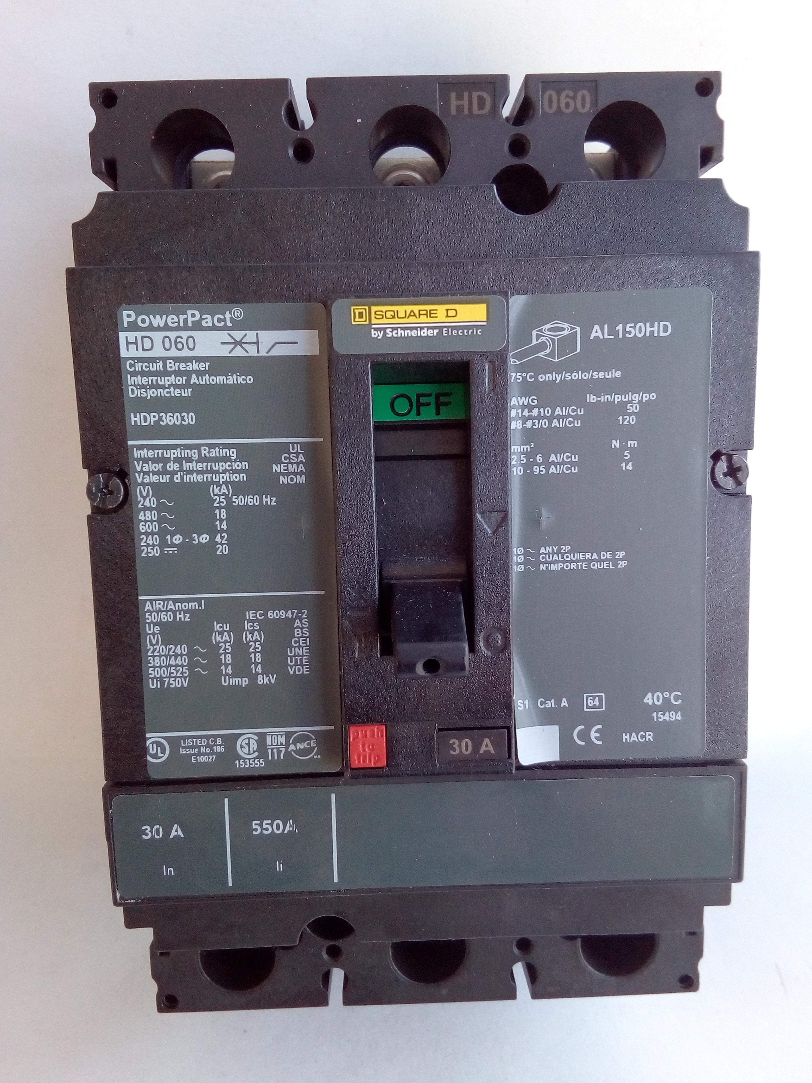 Interruptor Square D HDP36030