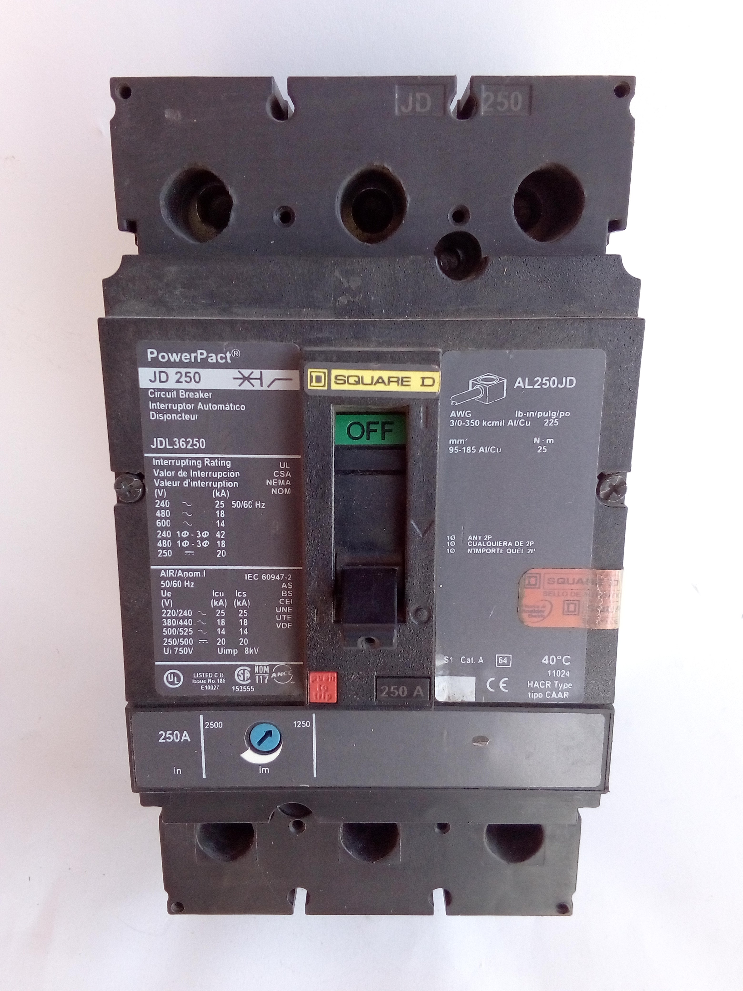 Interruptor Square D JDL36250