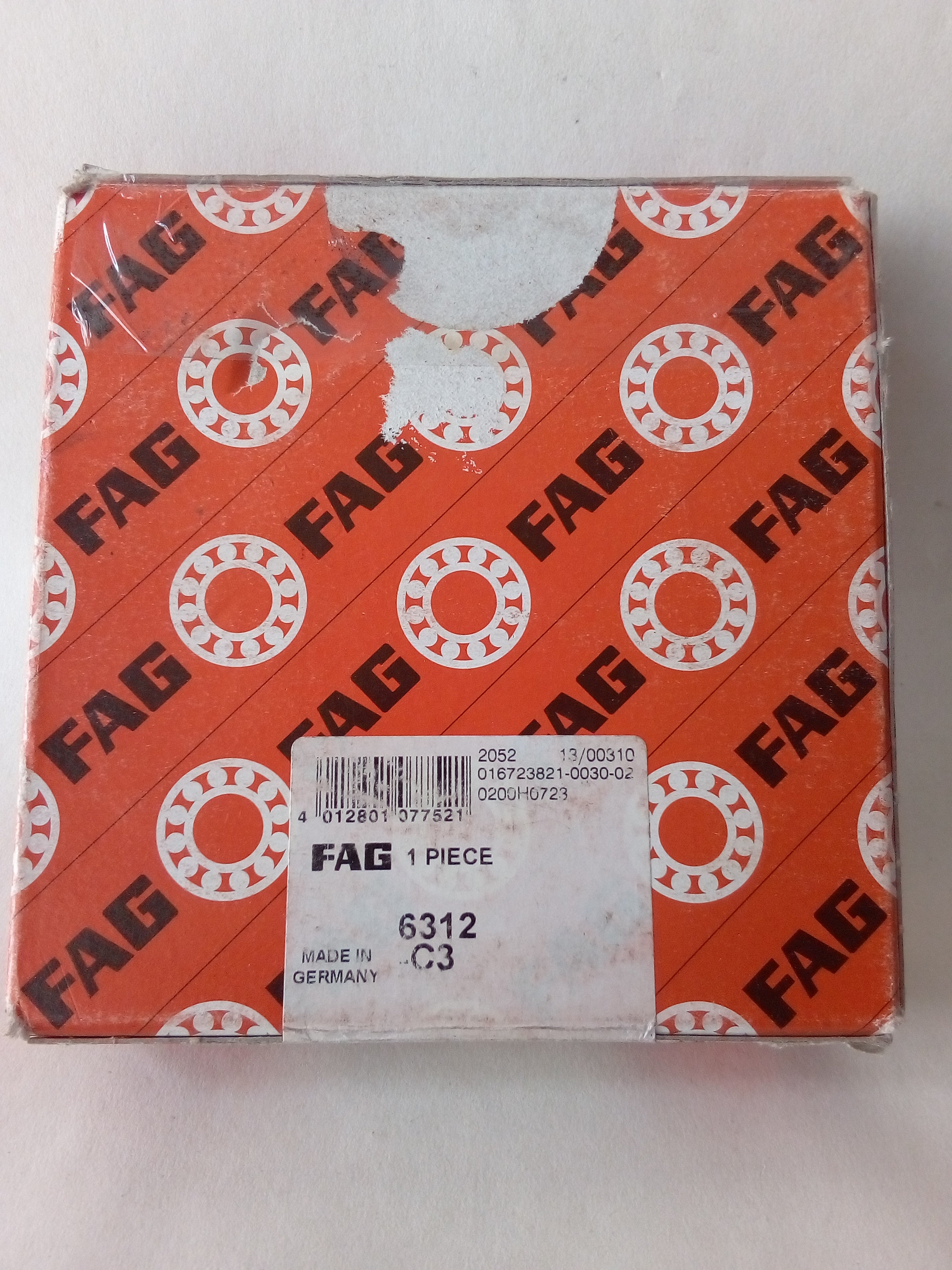 Rodamiento FAG 6312C3