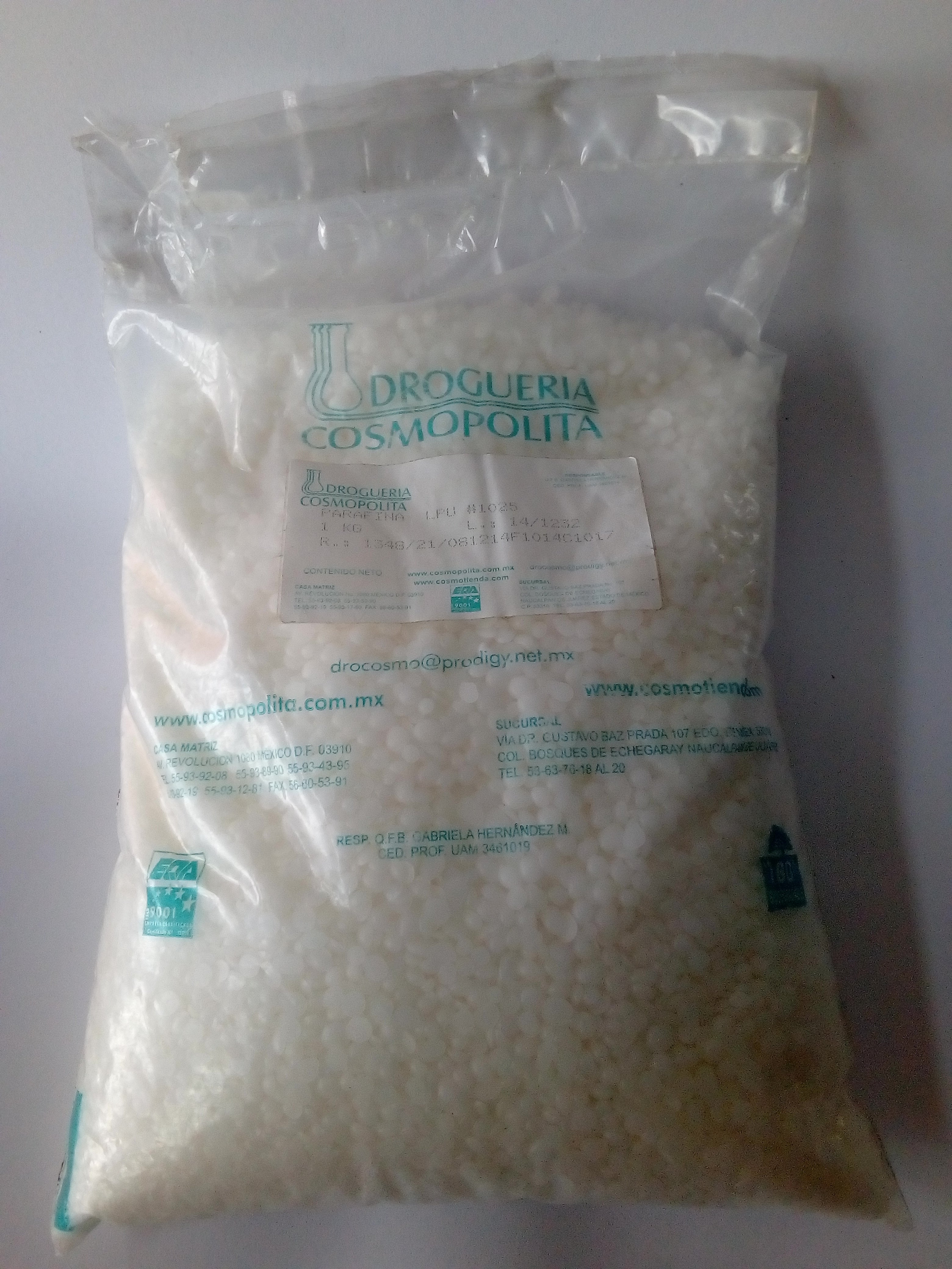 Bolsa de Parafina Drogueria Cosmopolita 1025