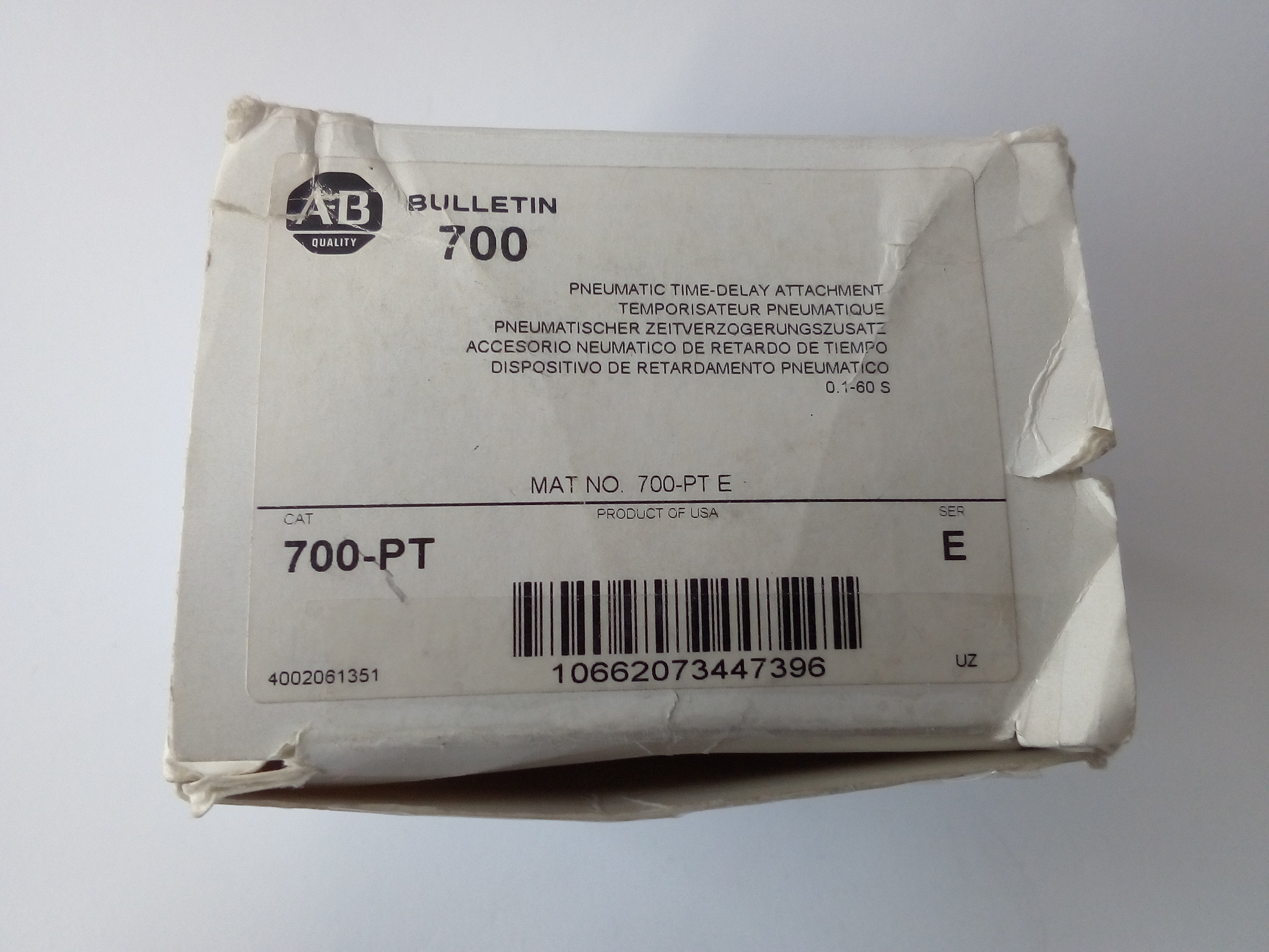 Accesorio Neumático Allen Bradley 700-PT