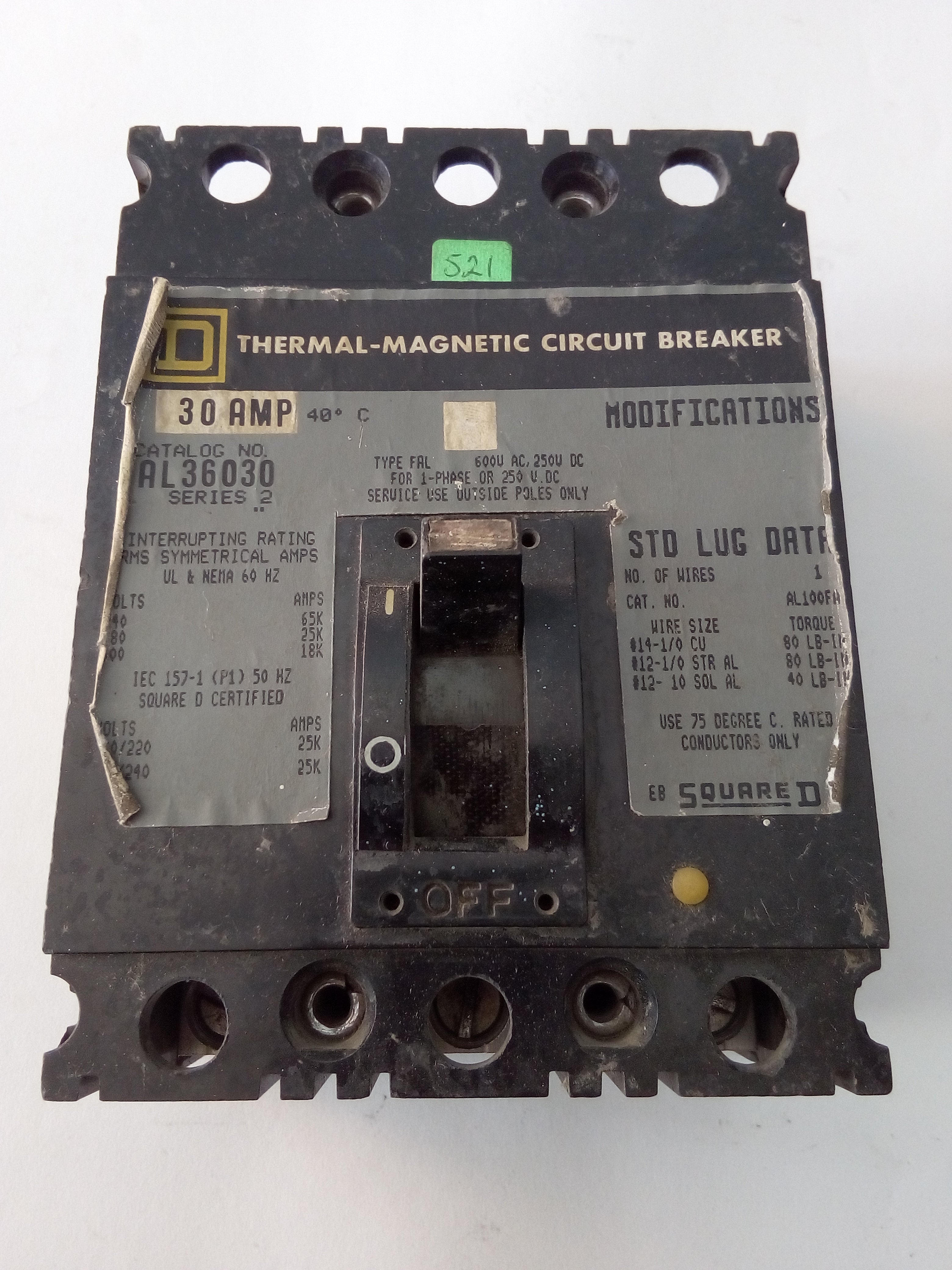 Interruptor Square D FAL36030