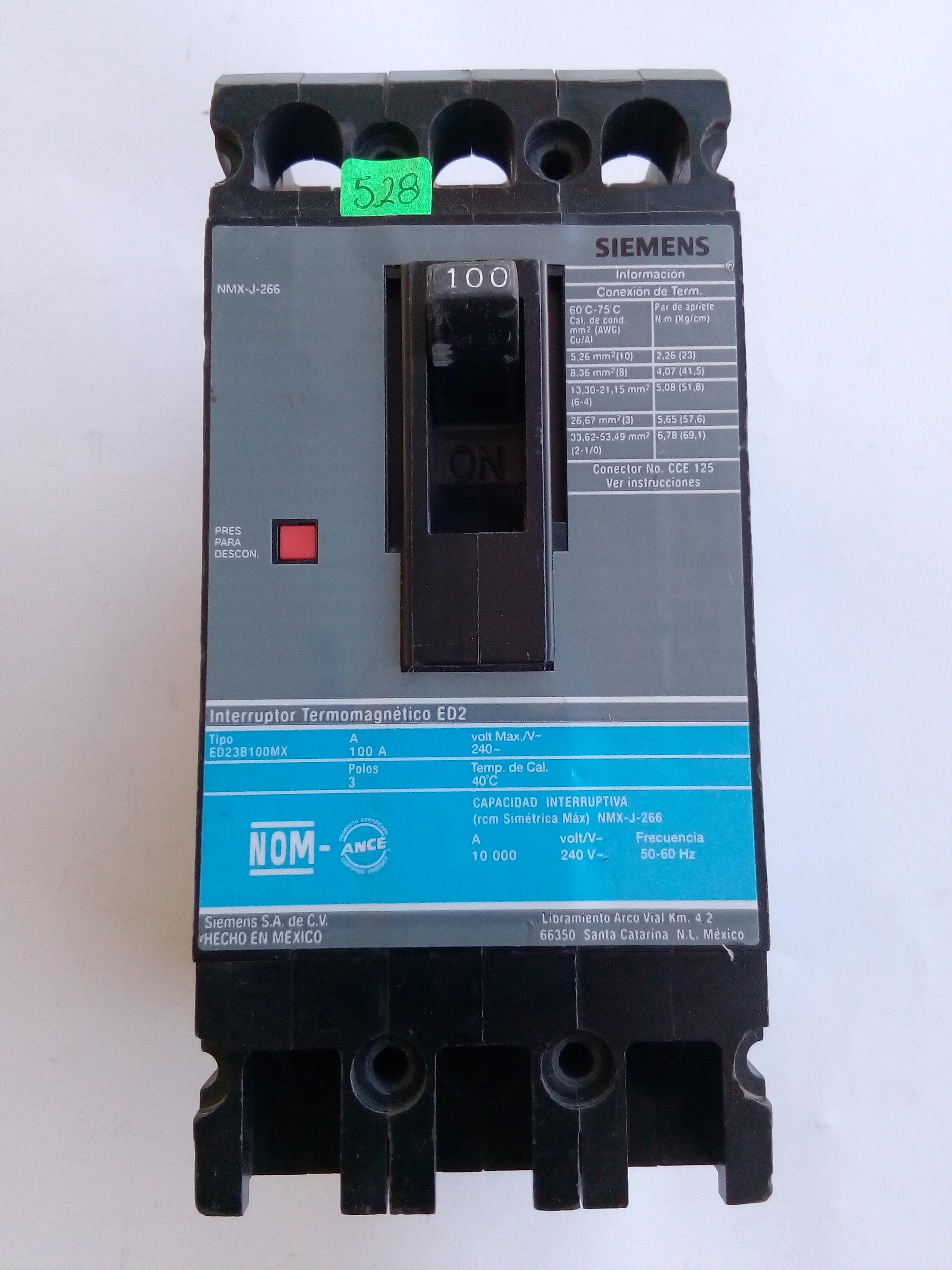 Interruptor Siemens ED23B100MX