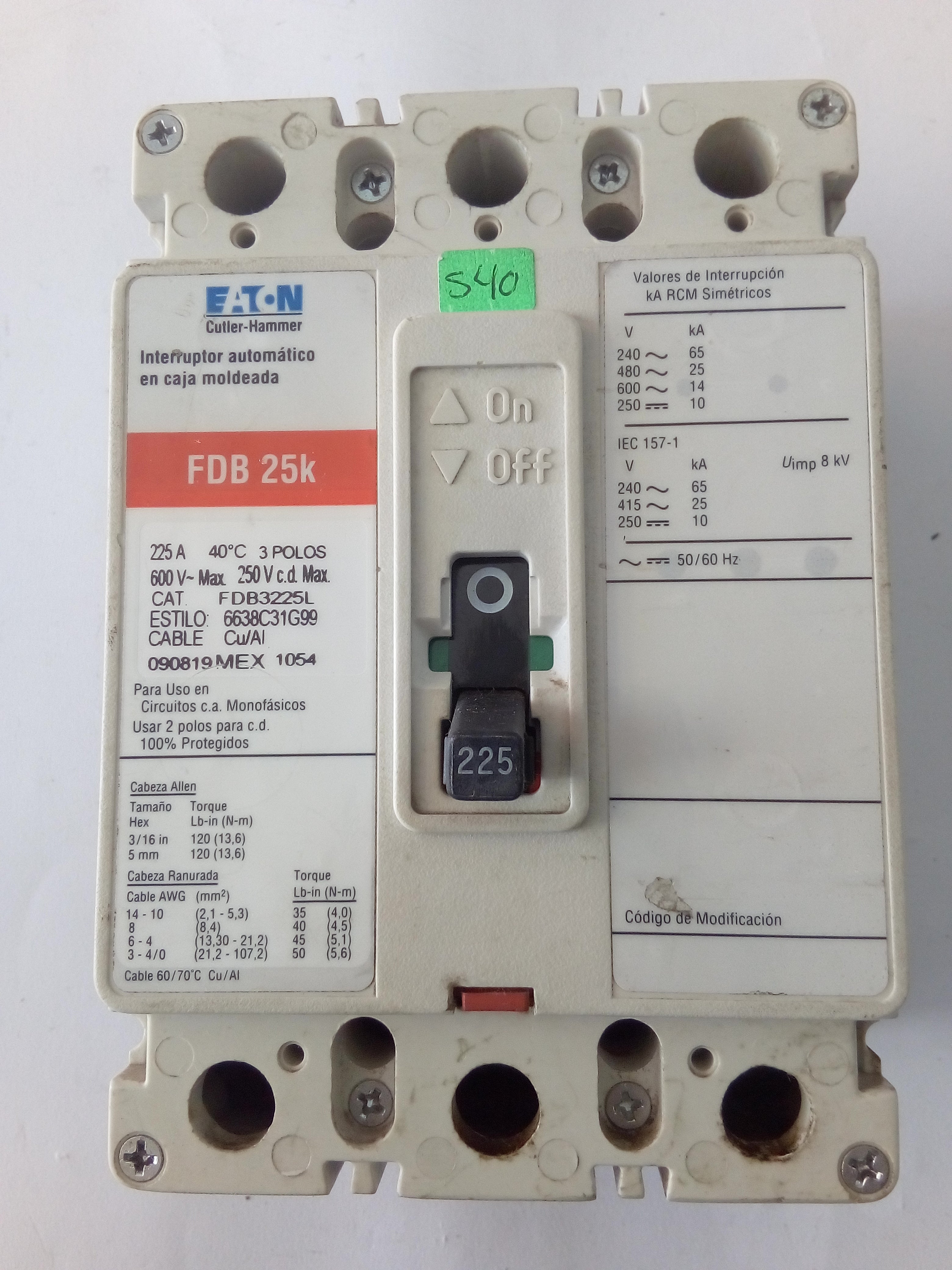 Interruptor Eaton FDB 25K