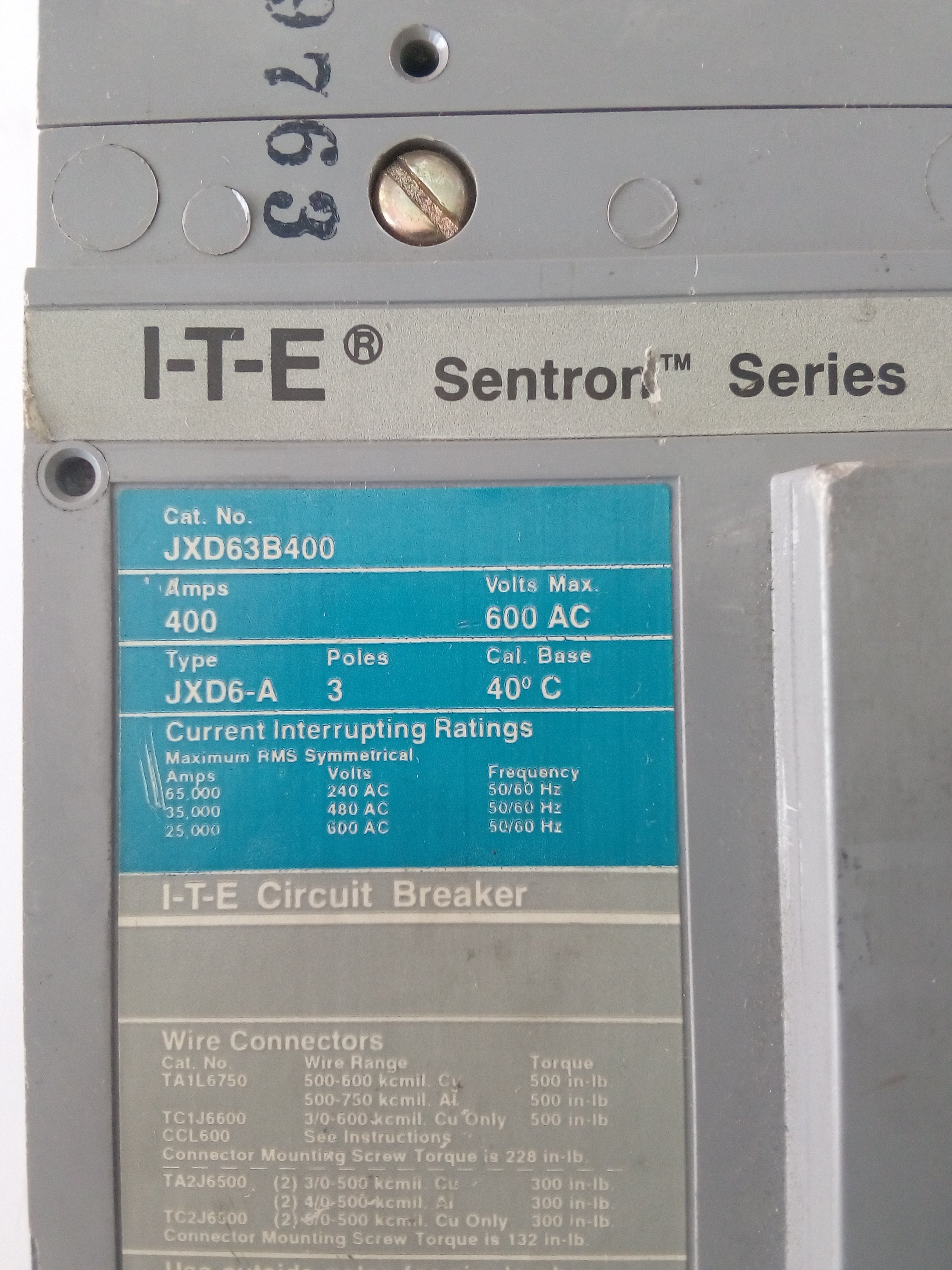 Interruptor Siemens JXD63B400