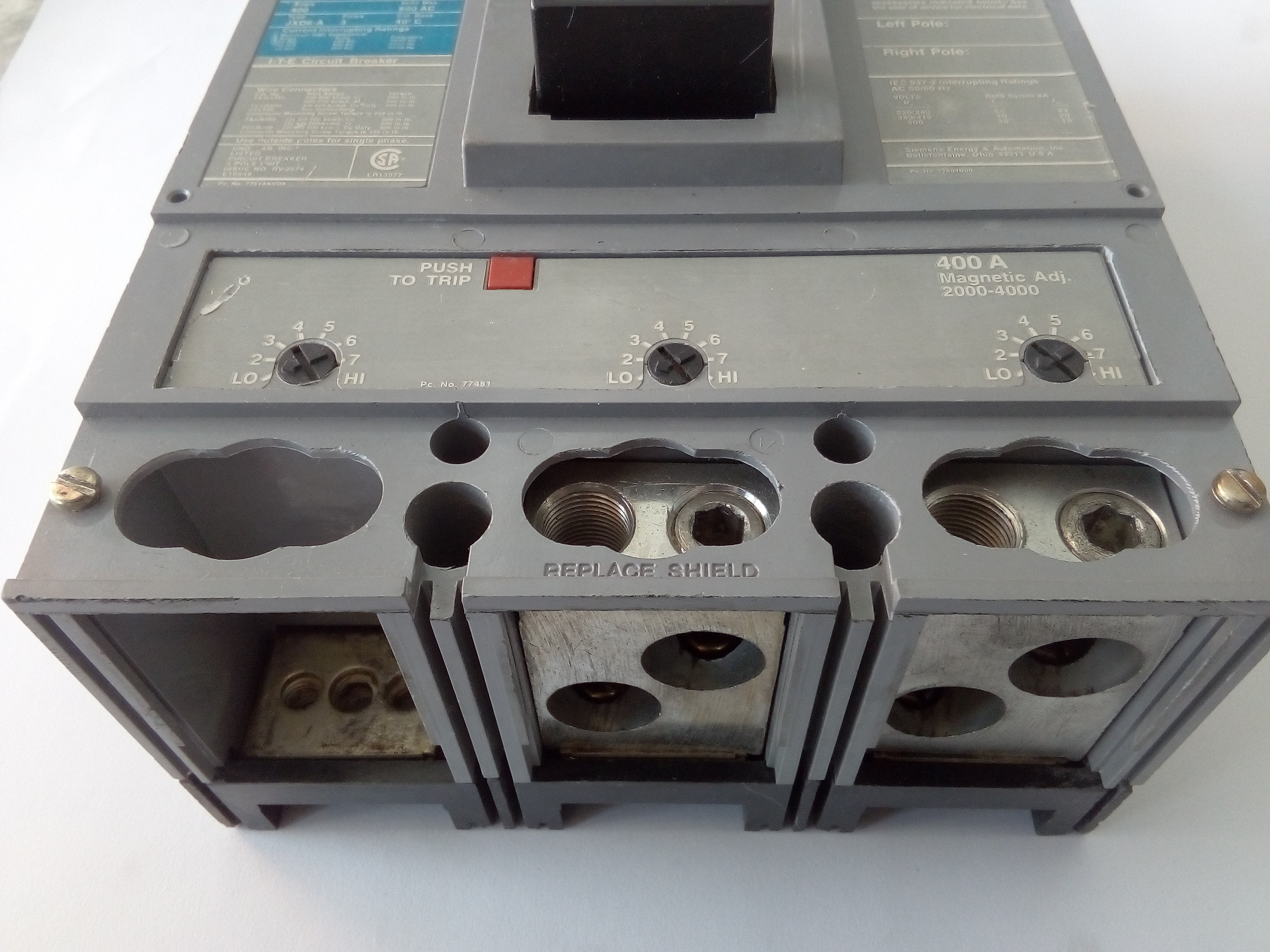 Interruptor Siemens JXD63B400