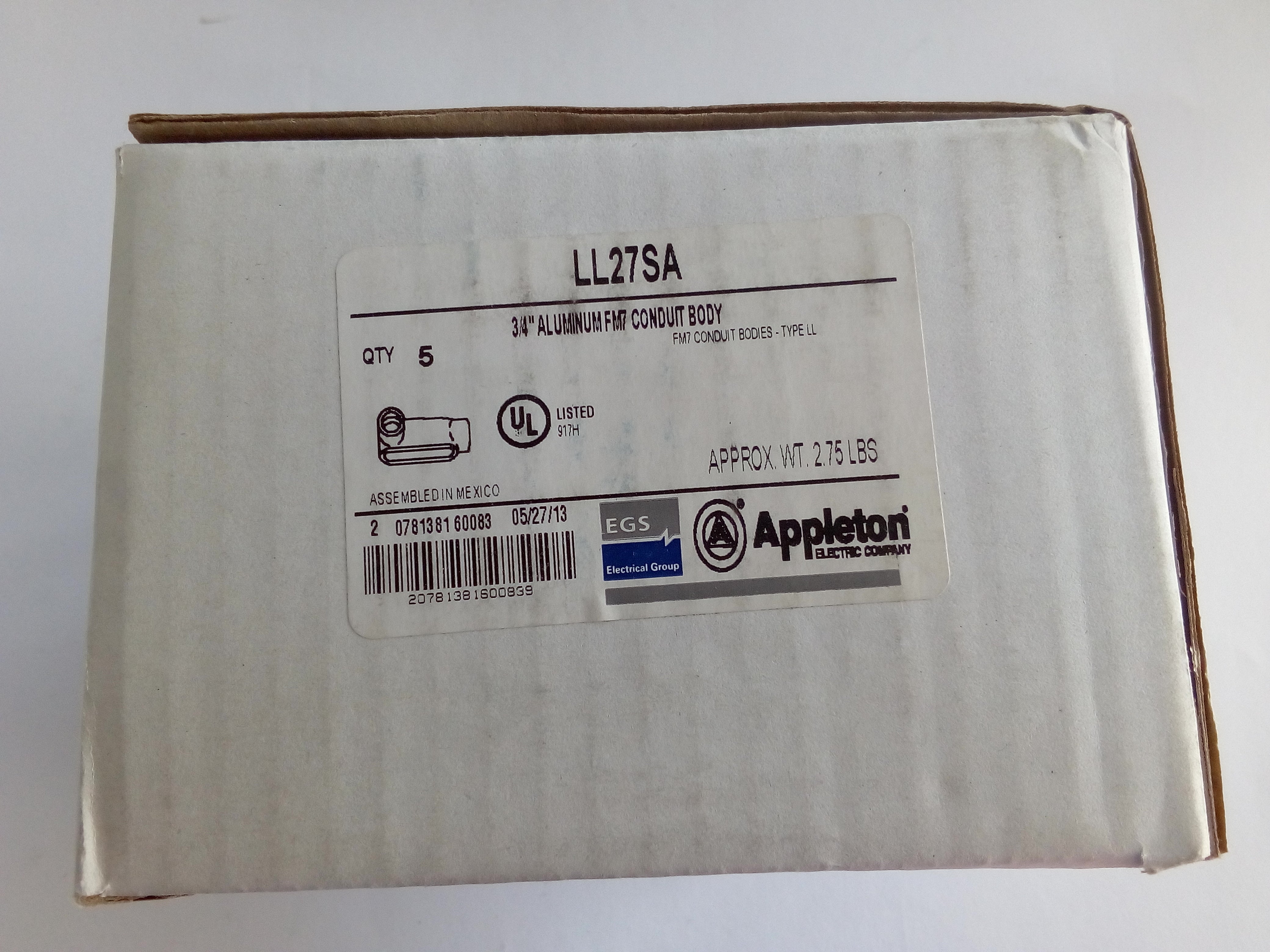 Condulet LL APE Appleton LL27-SA