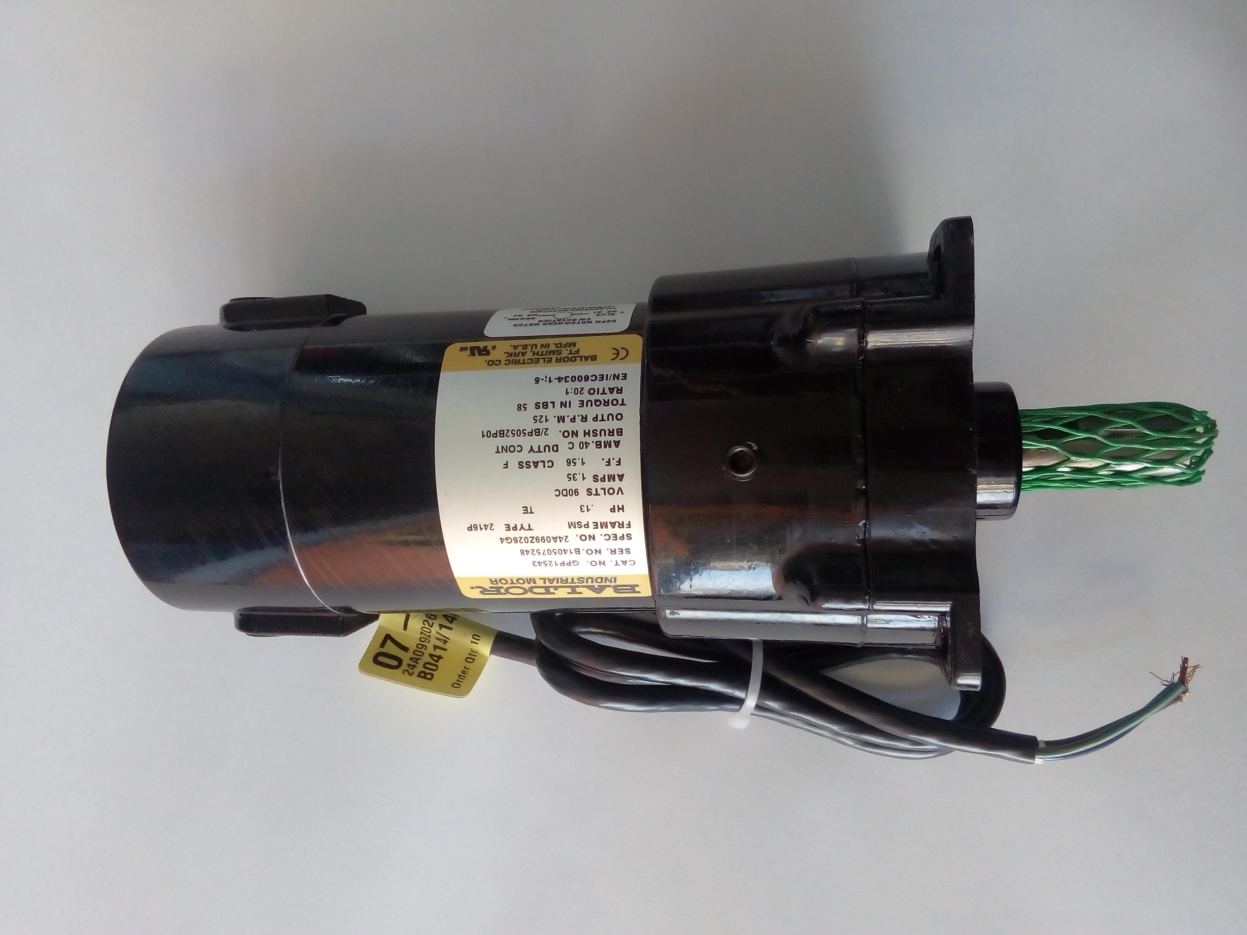 MOTORREDUCTOR CORRIENTE DIRECTA 1/8 HP BALDOR GPP12543