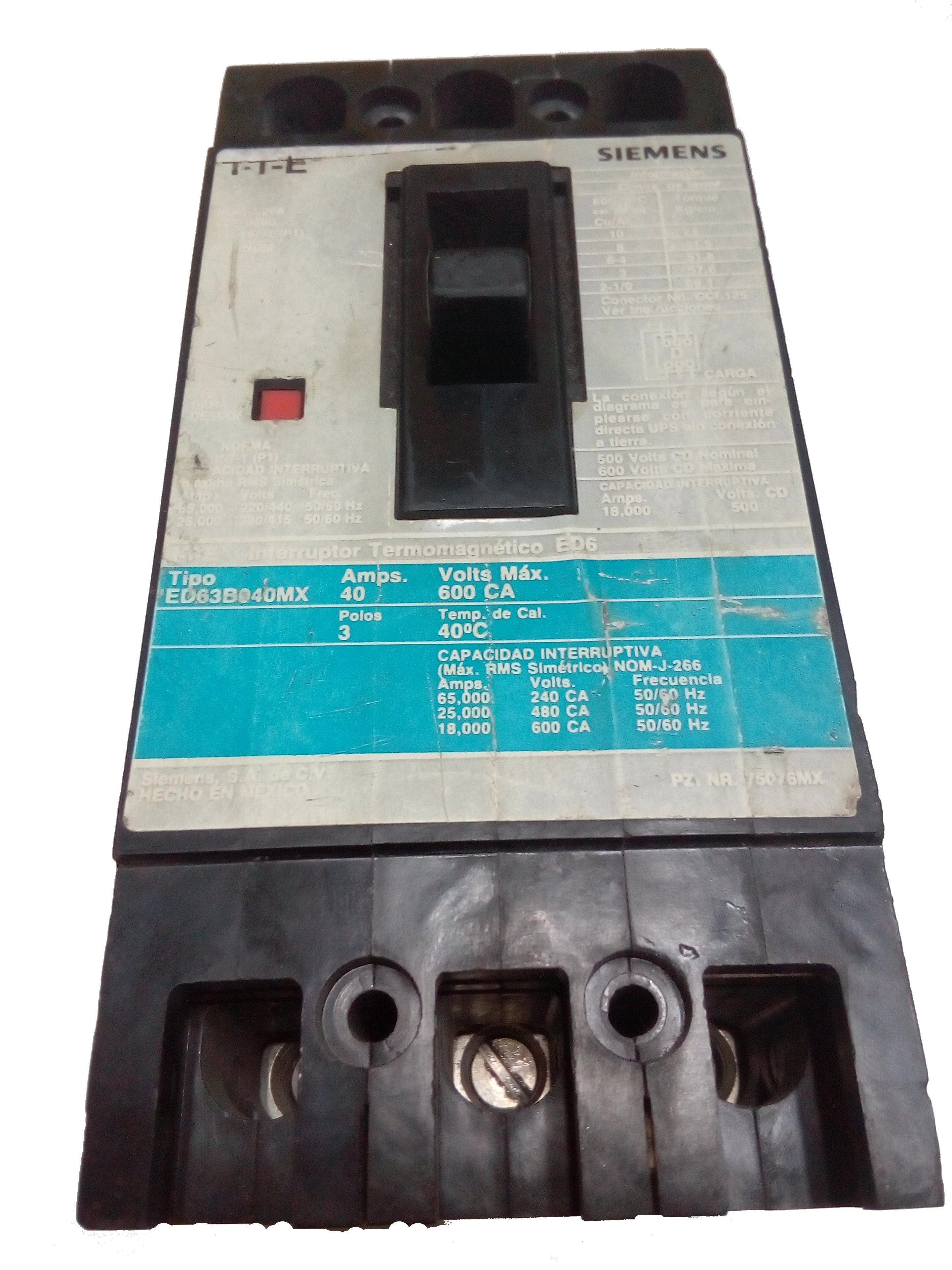 Interruptor Siemens ED63B040MX
