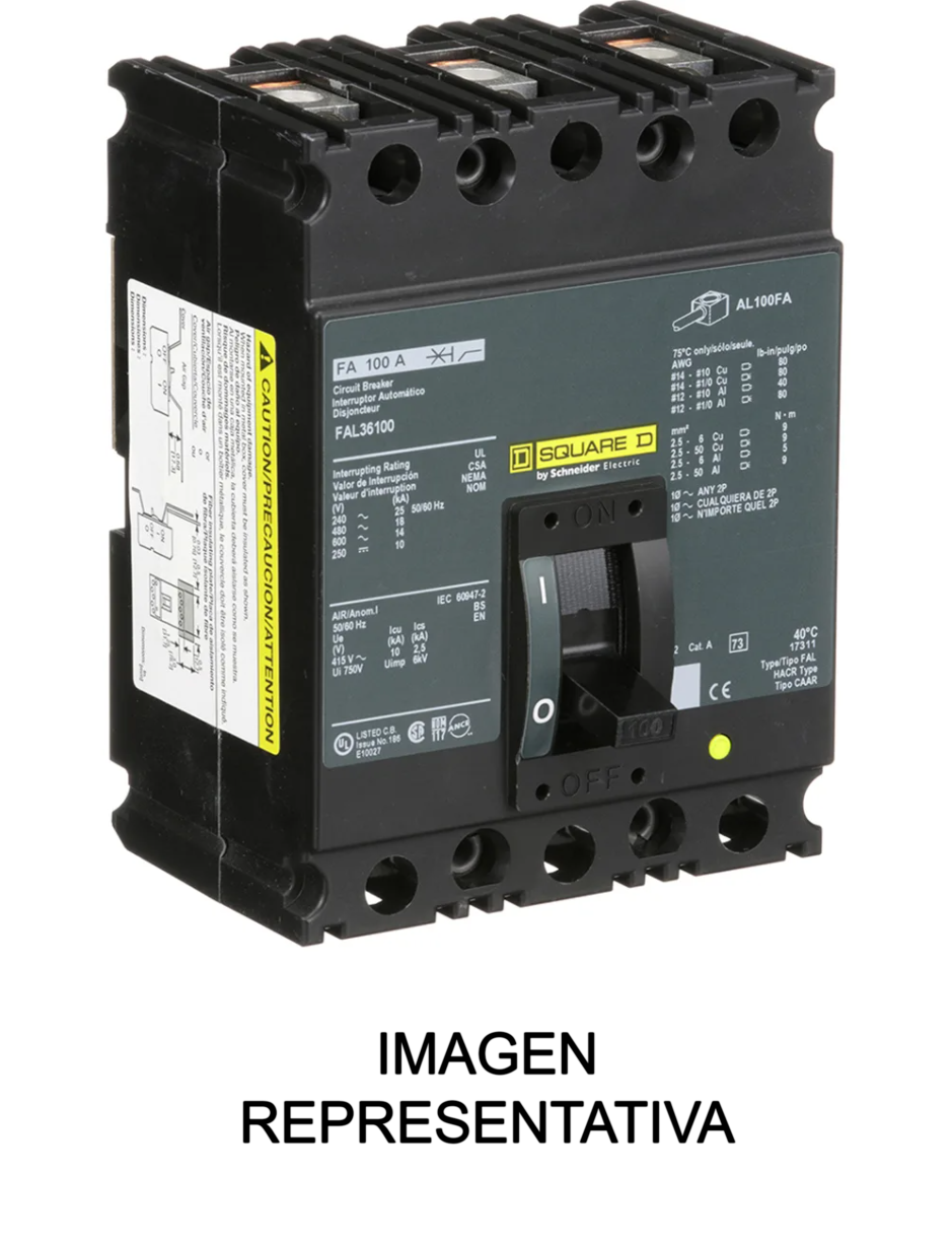 Interruptor Square D FAL36100
