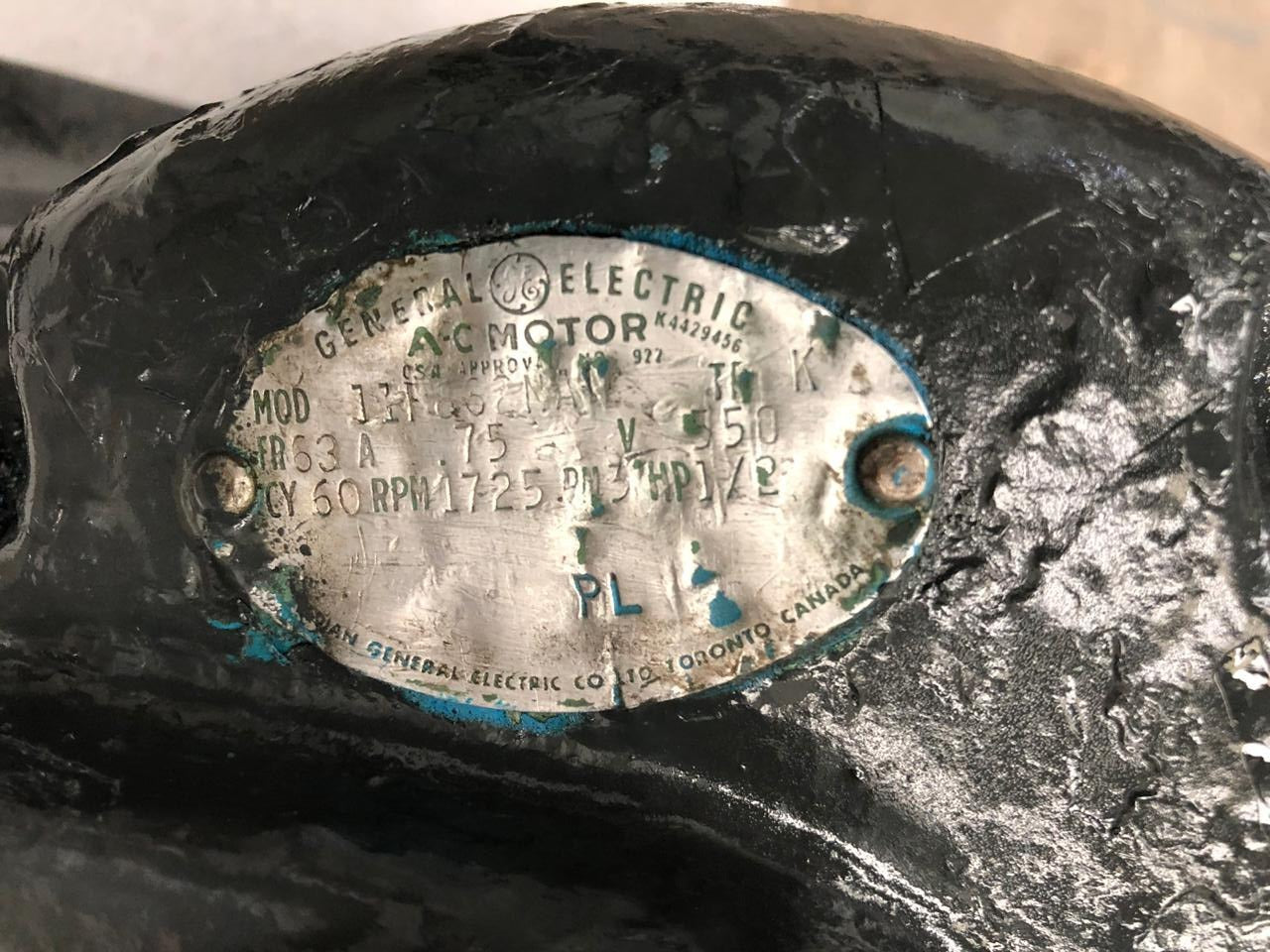 Motor de Corriente Alterna 1/2 HP General Electric