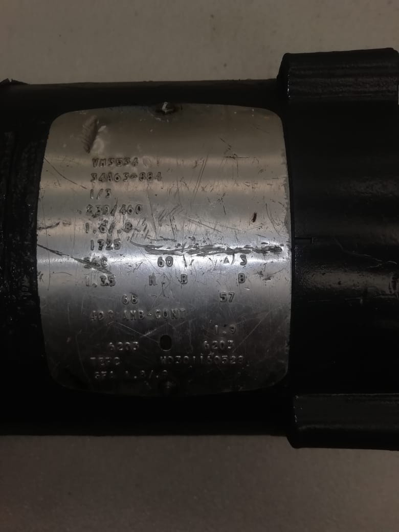 Motor de Corriente Alterna 1/3 HP Baldor VM3534