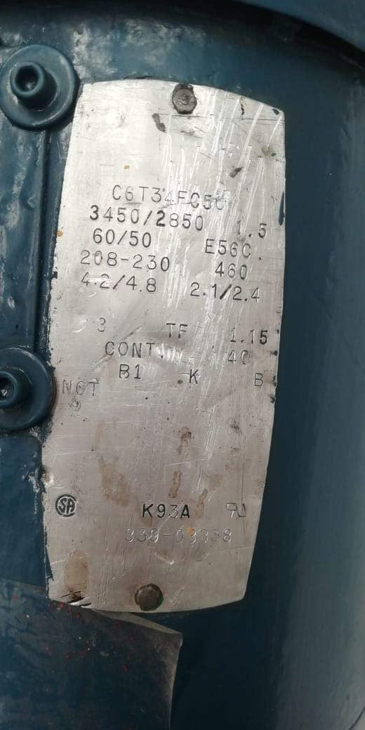 Motor de Corriente Alterna 1.5 HP Leeson C6T34FC5C