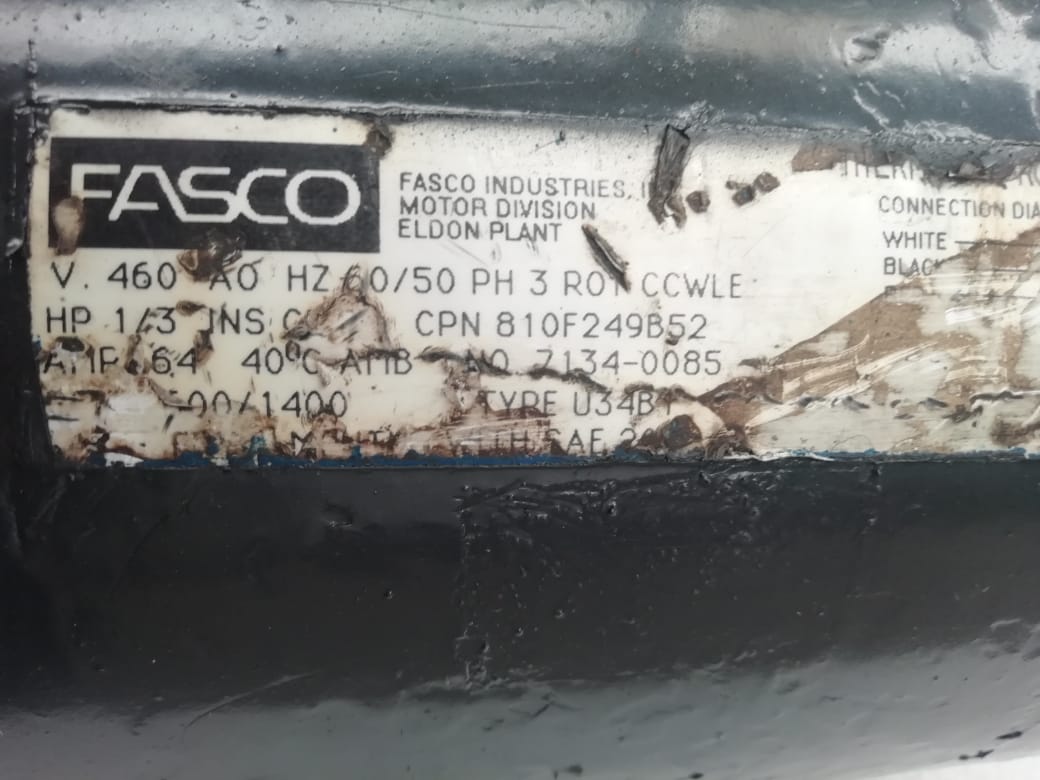 Motor de Corriente Alterna 1/3 HP Fasco CPN810F249B52