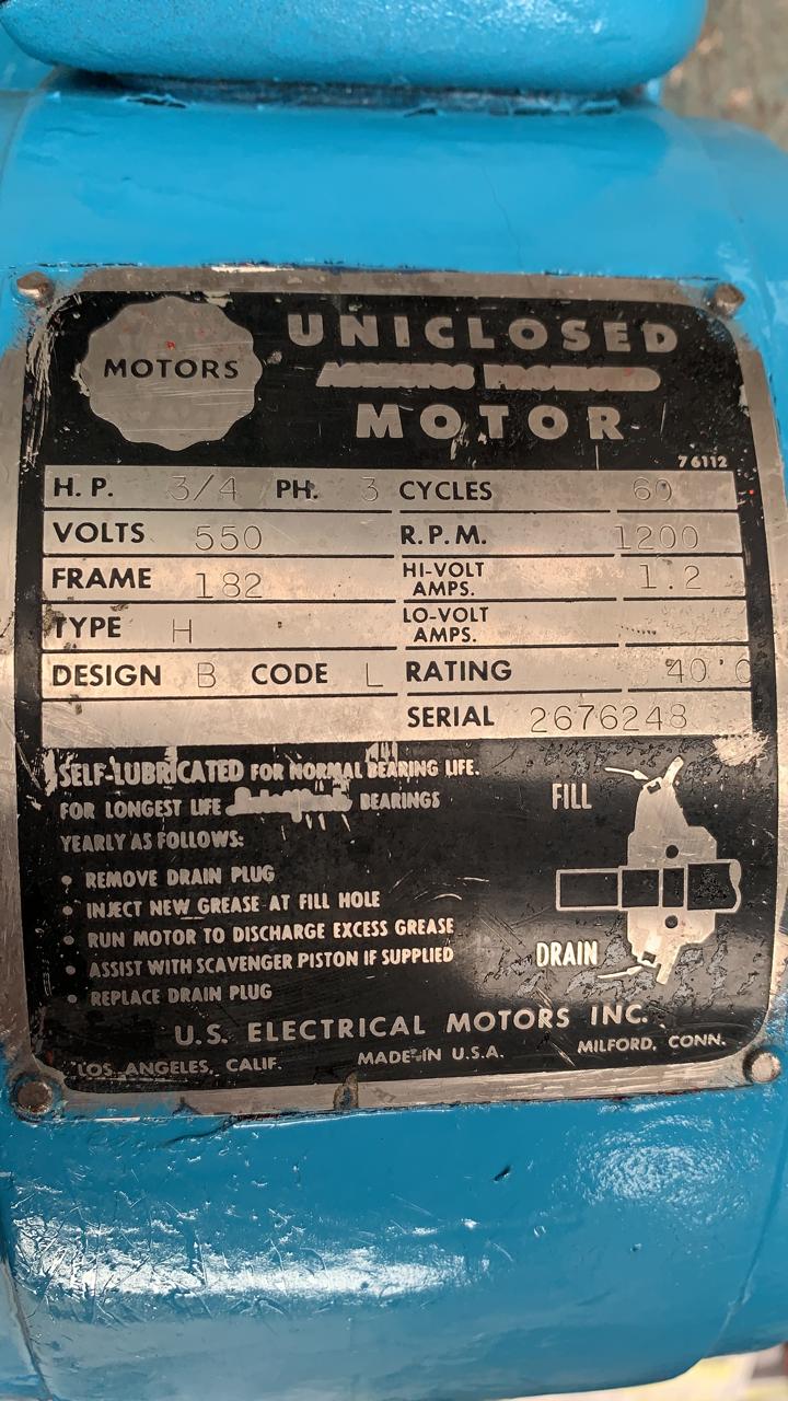 Motor de Corriente Alterna 3/4 HP US Motors 2676248