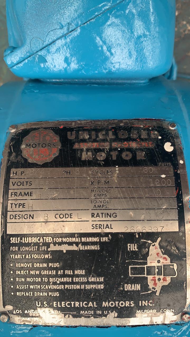 Motor de Corriente Alterna 0.75 HP US Motors 2666397