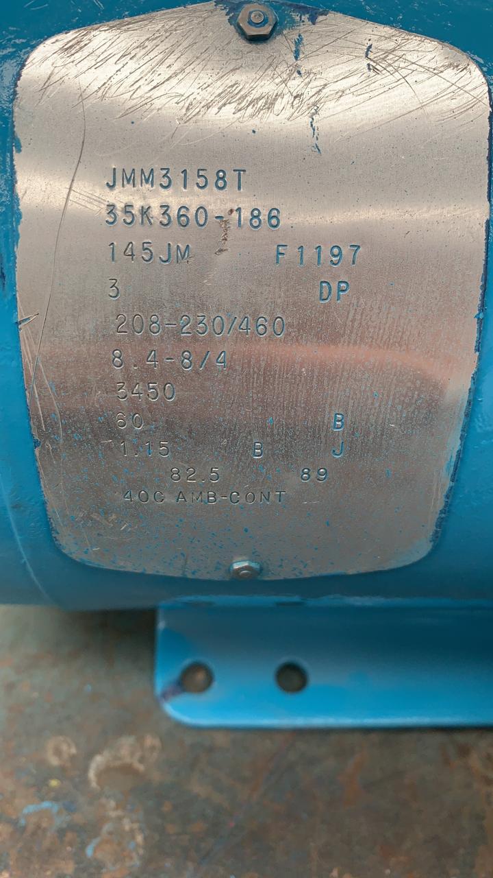 Bomba Trifásica de Corriente Alterna 3 HP Baldor JMM3158T