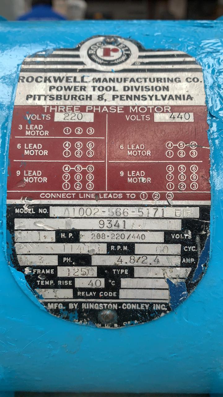 Motor de Corriente Alterna 1 HP Rockwell A1002-566-5171