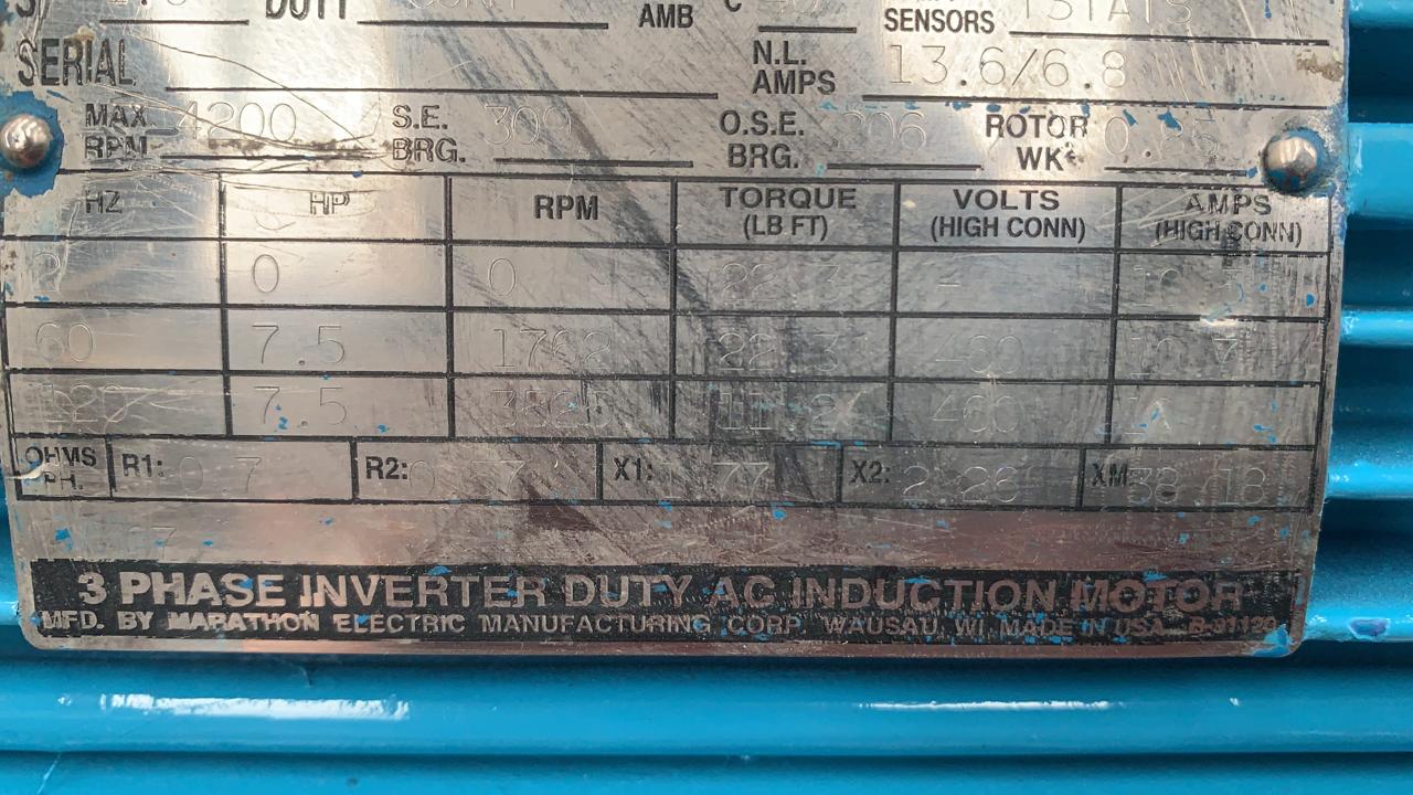 Motor de Corriente Alterna 7.5 HP Warner Electric 43213THTL7726BA