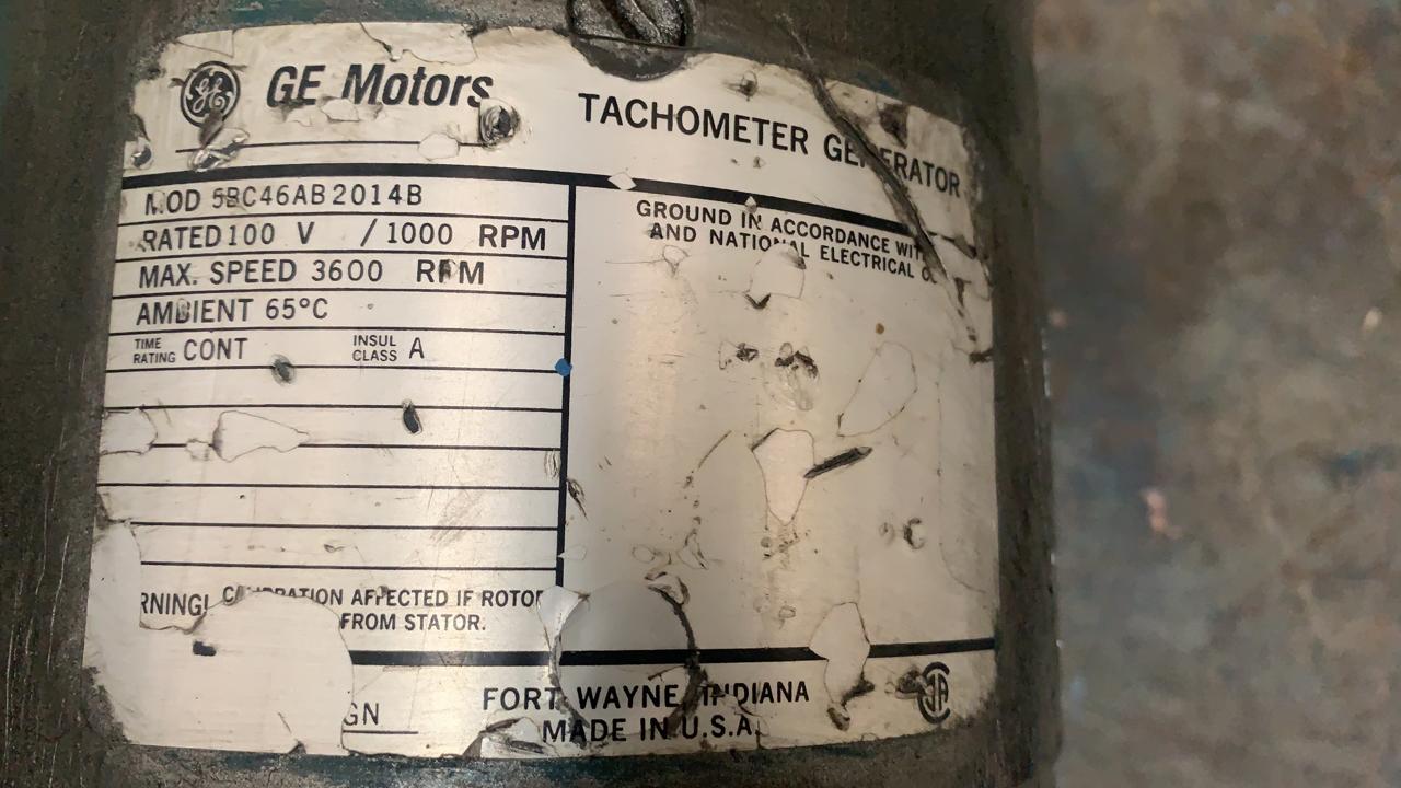 Tacogenerador General Electric 5BC46AB2014B