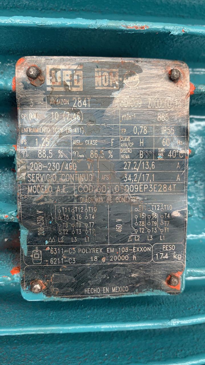 Motor de Corriente Alterna 10 HP Weg 01009EP3E284T