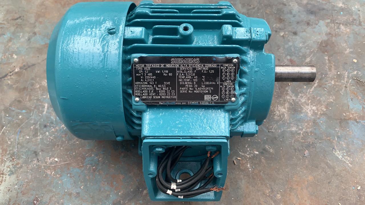 Motor de Corriente Alterna 1.5 HP Siemens 1LA01442FE71