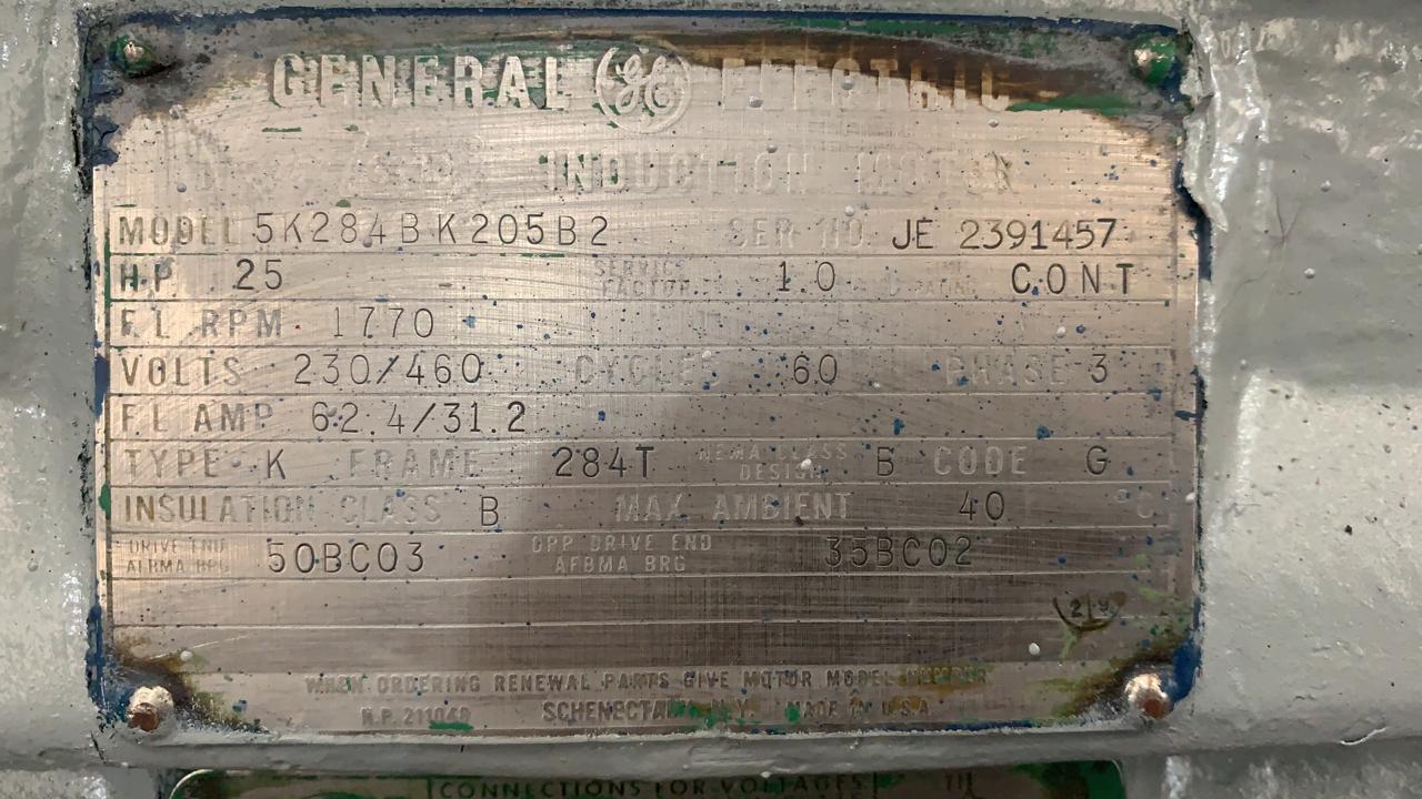 Motor de Corriente Alterna 25 HP General Electric 5K284BK205B2