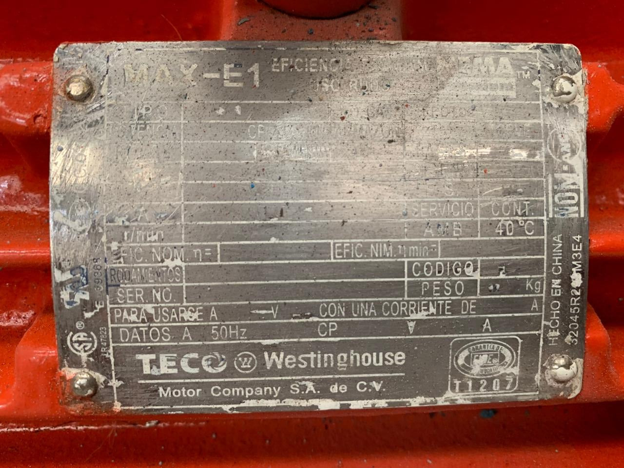 Motor de Corriente Alterna 10 HP Teco Westinghouse AEH118N