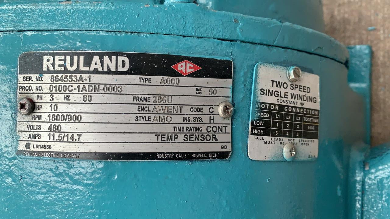 Motor de Corriente Alterna 10 HP Reuland 0100C-1ADN-0003
