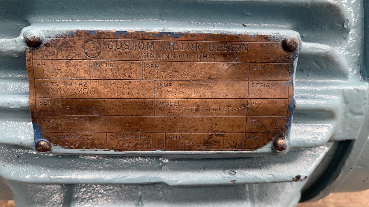 Motor de Corriente Alterna 5.5 HP Custom Motor 184-01-0027