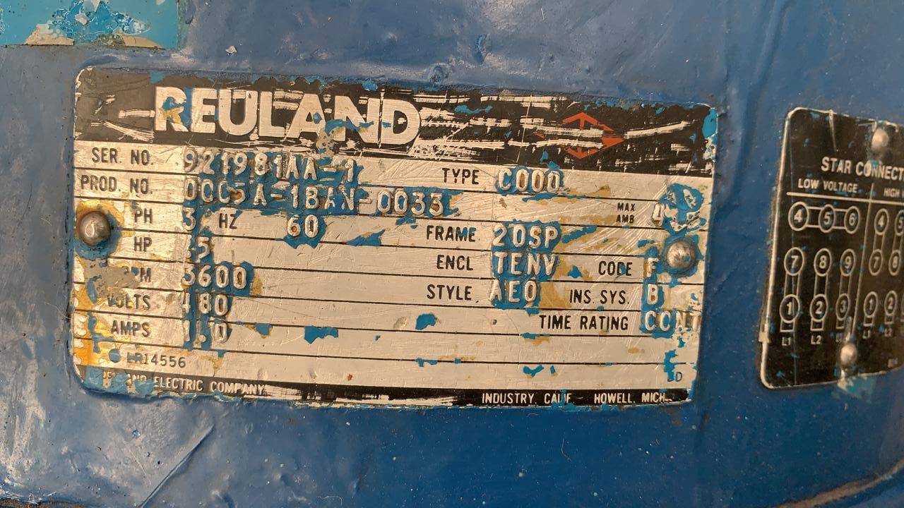 Motor de Corriente Alterna 10 HP Reuland 0100C-1ADN-0008