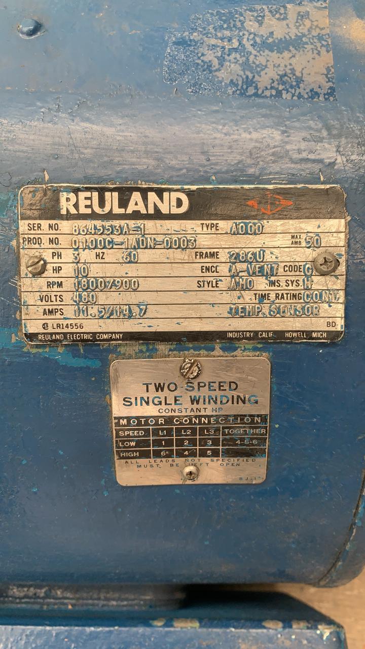 Motor de Corriente Alterna 10 HP Reuland 0100C-1ADN-0003