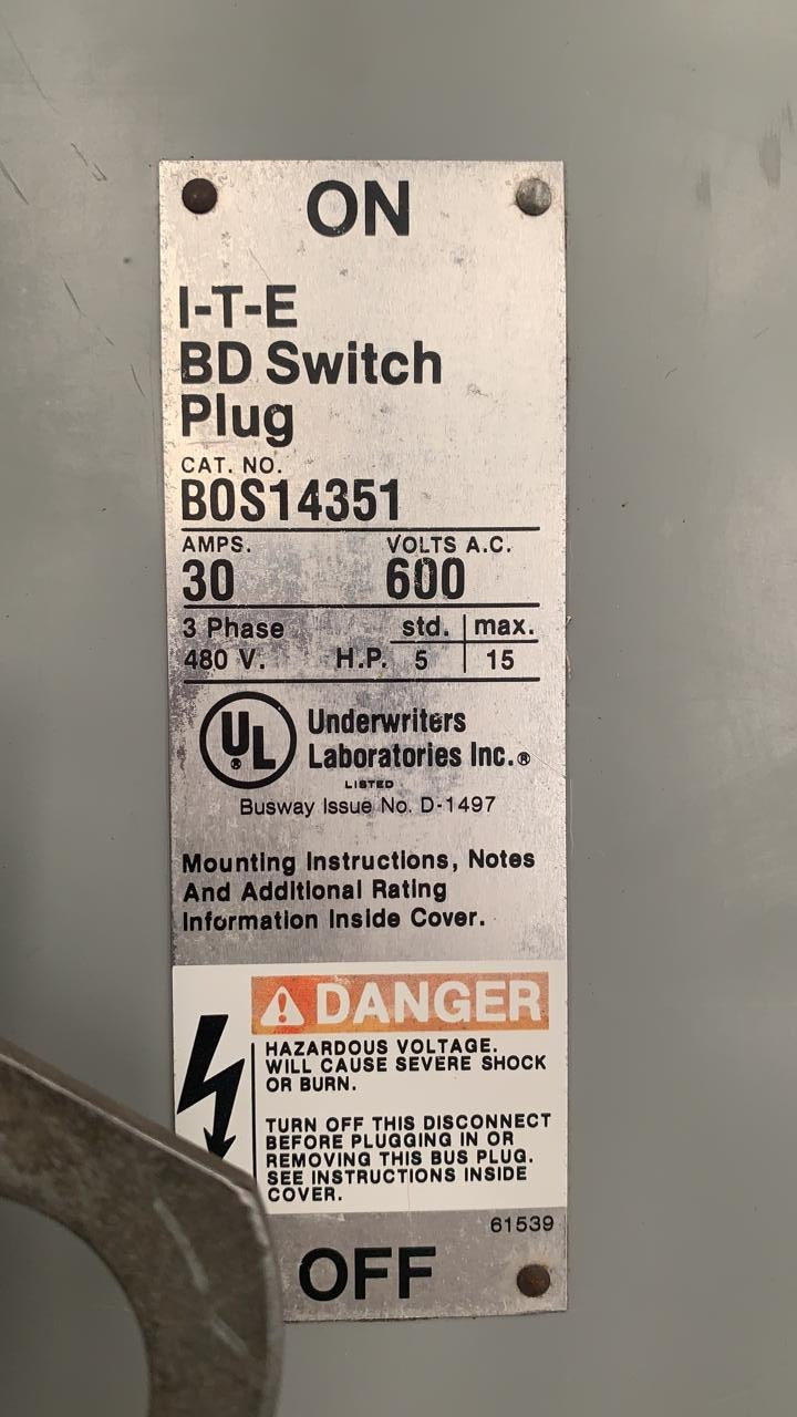 Bus Plug Siemens BOS14351