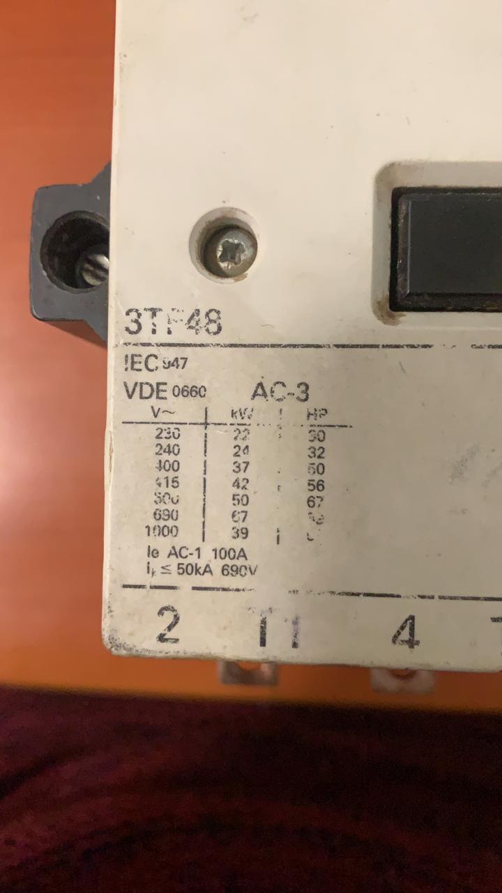 Contactor Bobina Siemens 3TF4822-0A