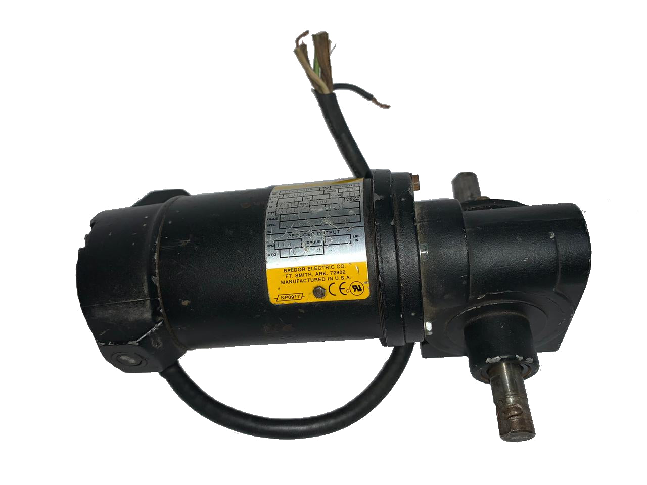 MOTOREDUCTOR DE CORRIENTE DIRECTA 1/15 HP BALDOR GP23300