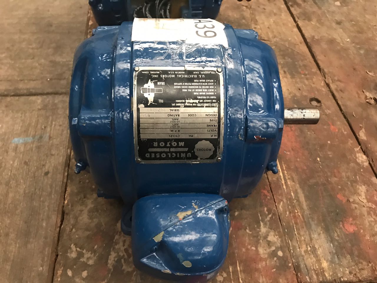 MOTOR ELÉCTRICO DE CORRIENTE ALTERNA 3/4HP MARCA UNICLOSED MOTOR