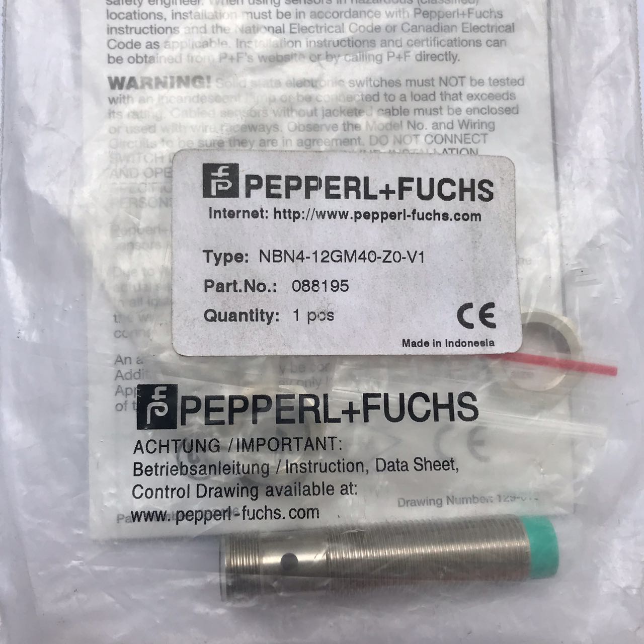 Sensor de Proximidad Pepperl+Fuchs NBN4-12GM40-Z0-V1